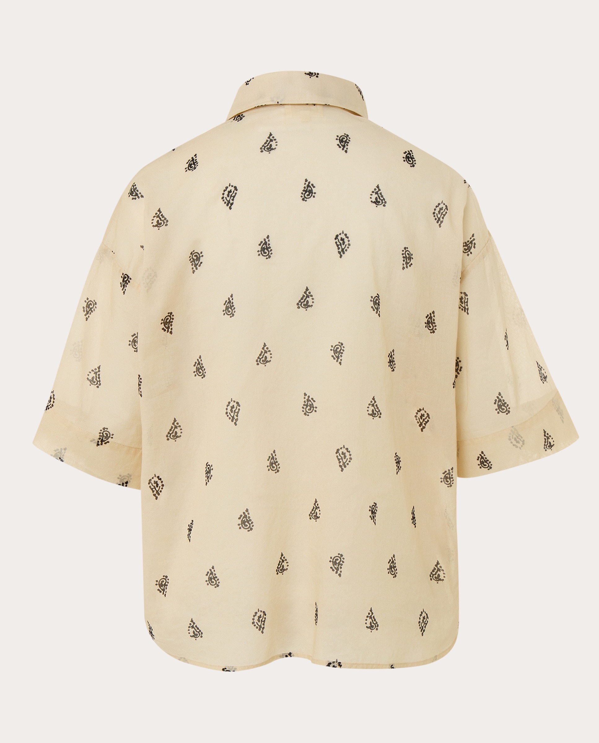 Blusa de algodão Bege-2