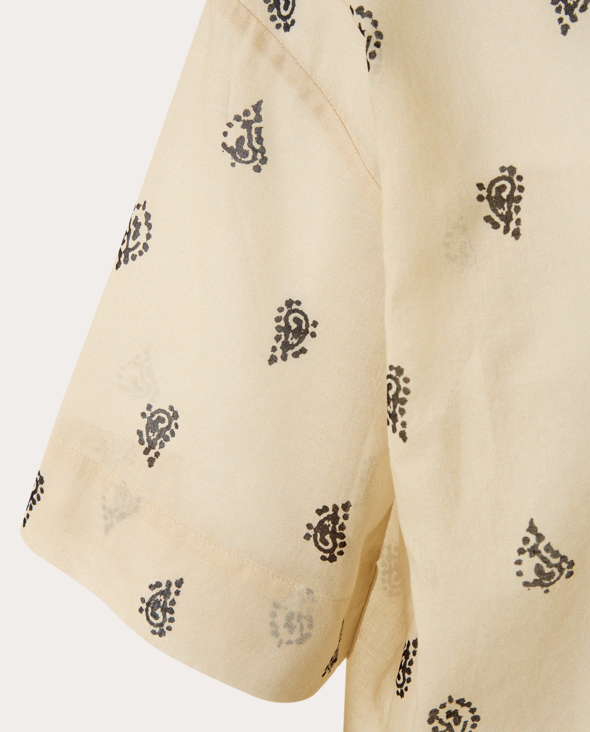 Blusa de algodão Bege-4