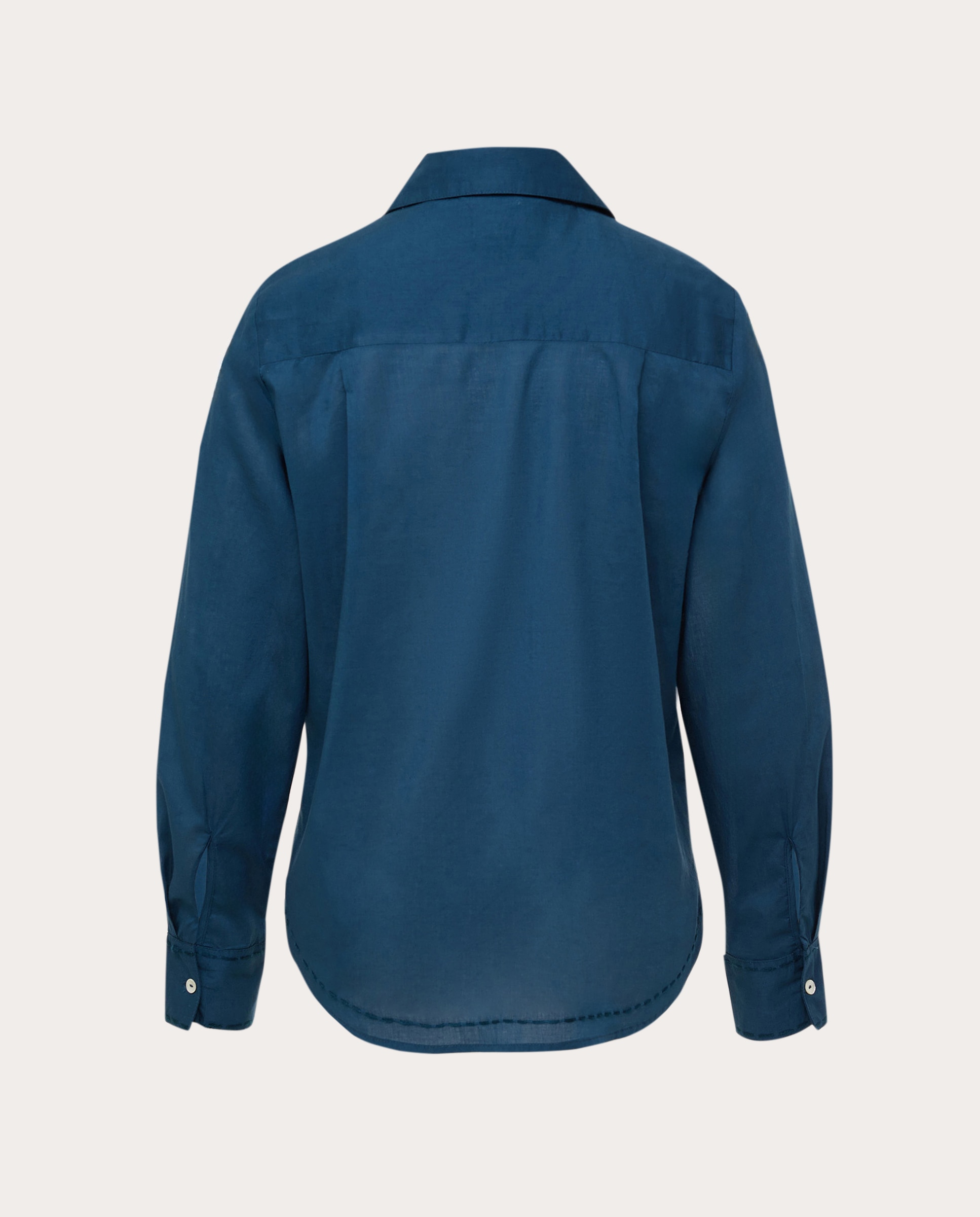 Camisa de algodão Azul-marinho-2