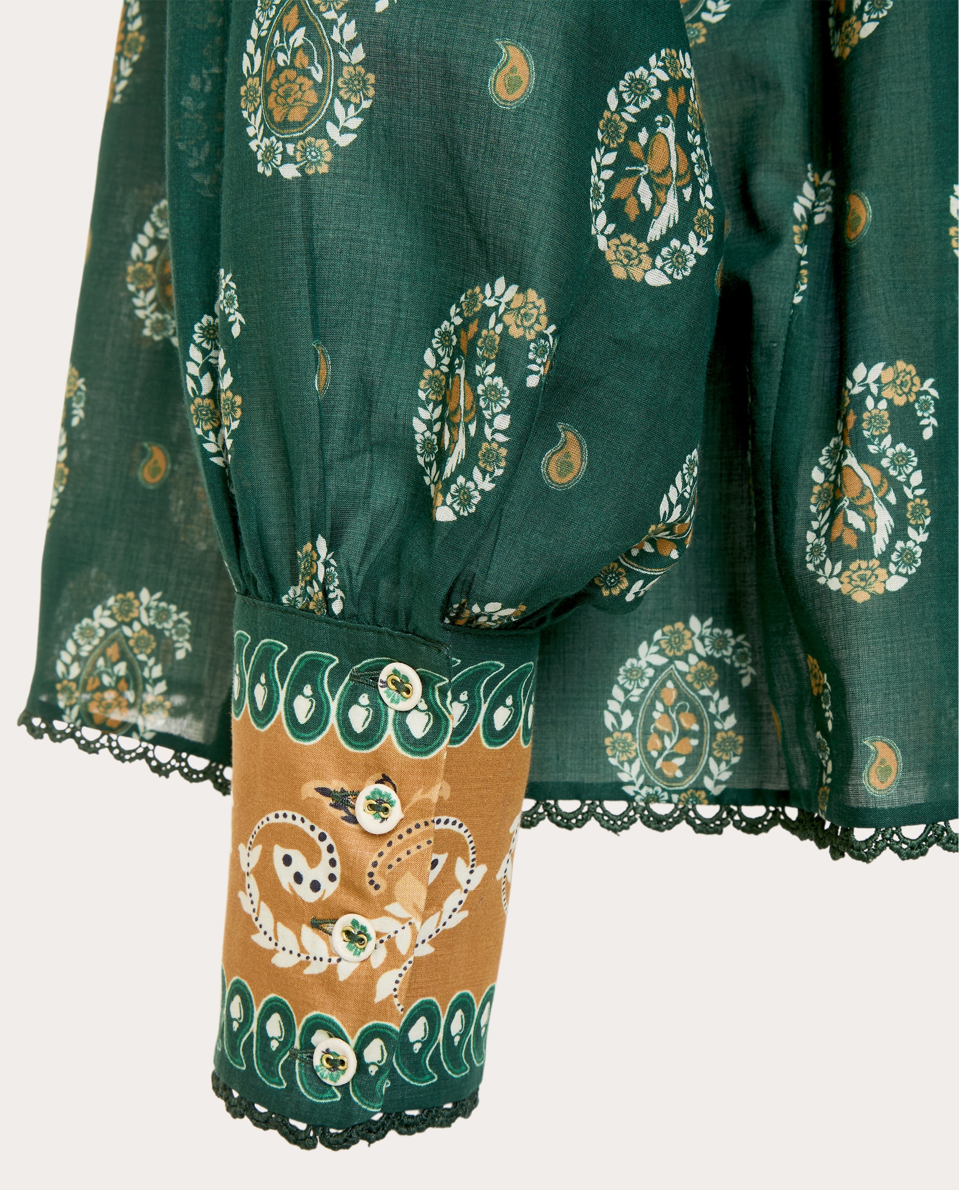 Blusa de algodão Verde-5