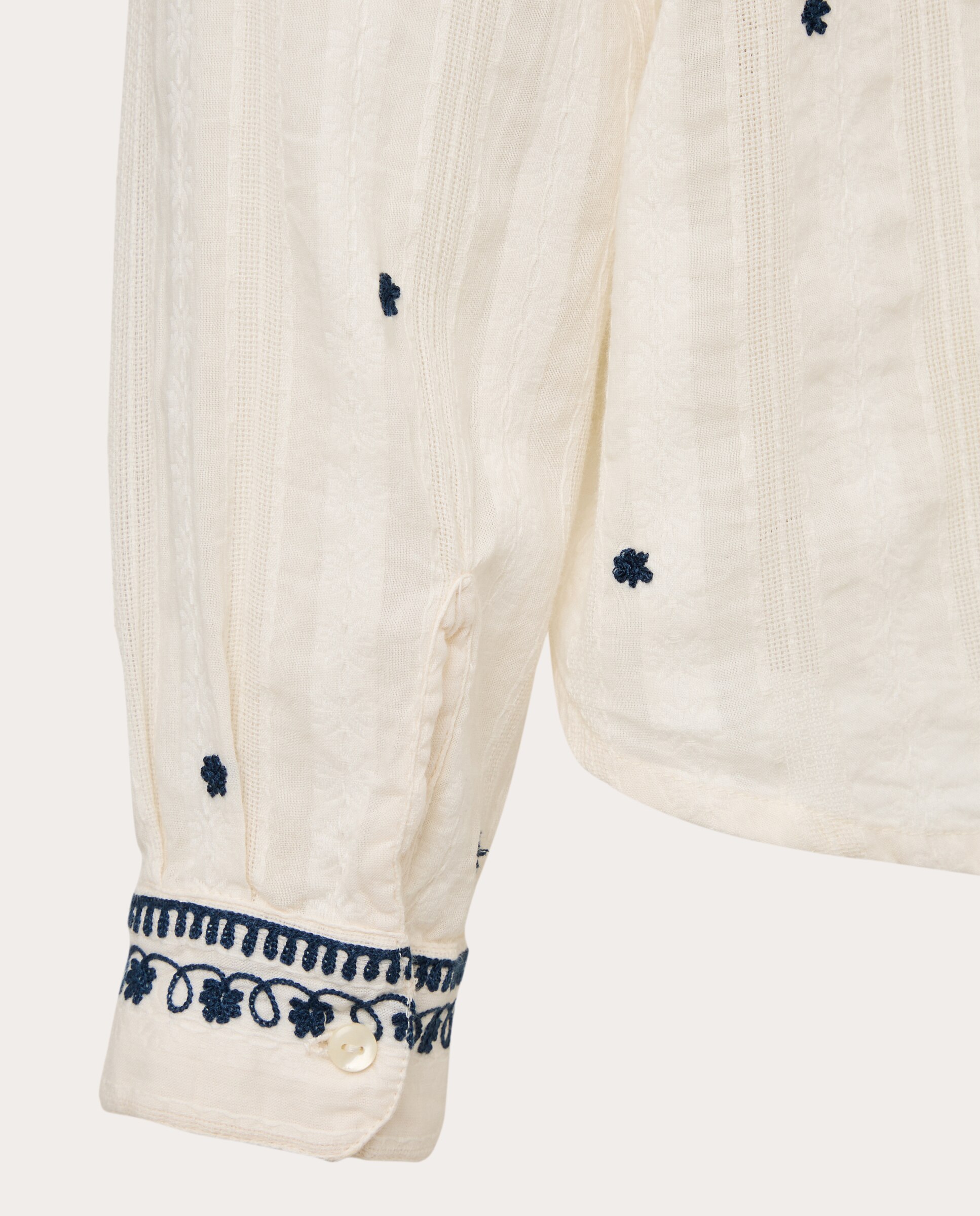 Camisa Salinger de Algodão Bege-5