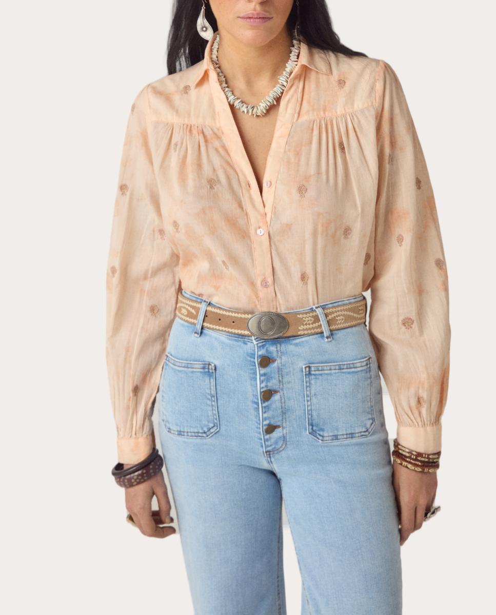 Camisa Rani de Algodão Coral-2