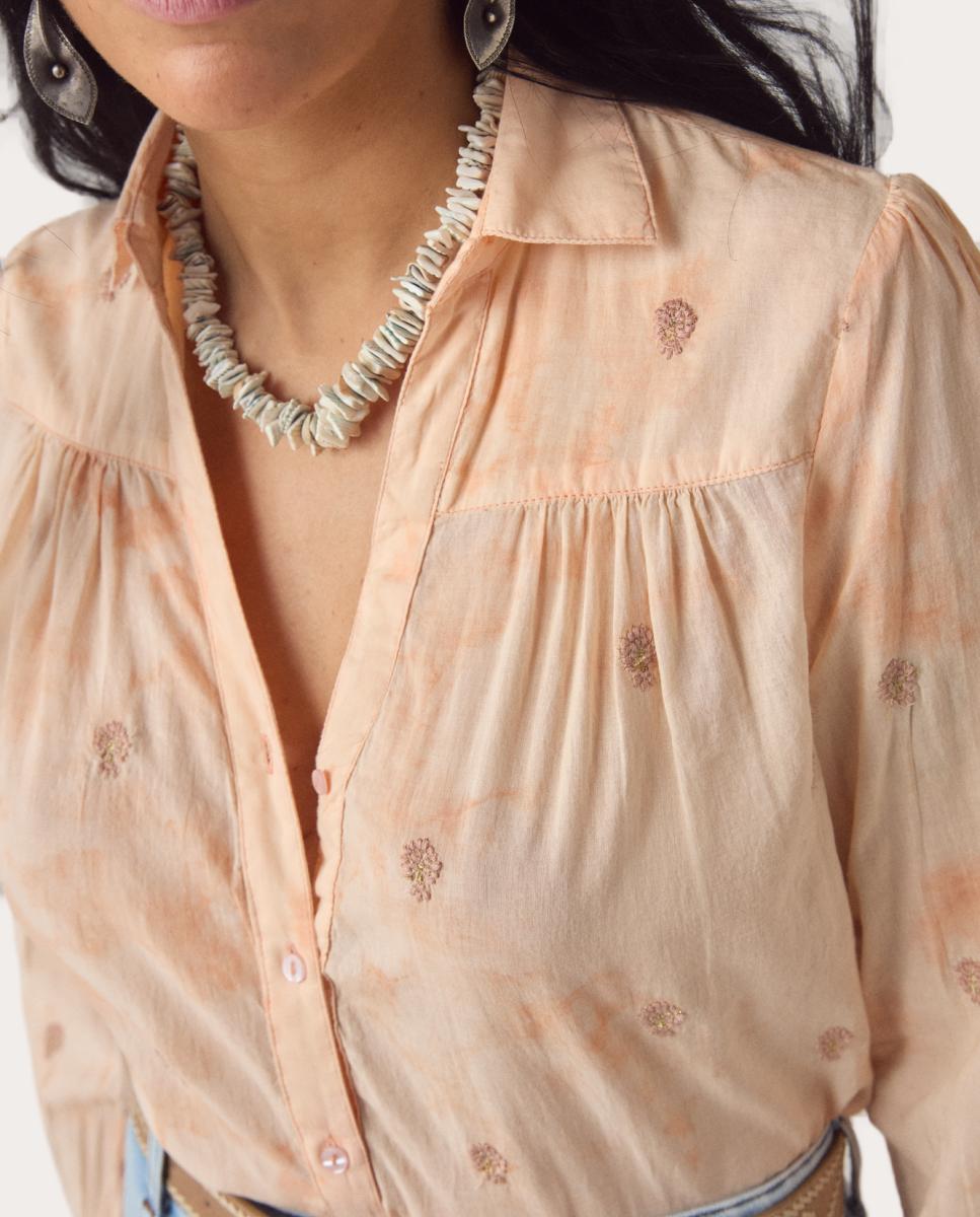 Camisa Rani de Algodão Coral-3