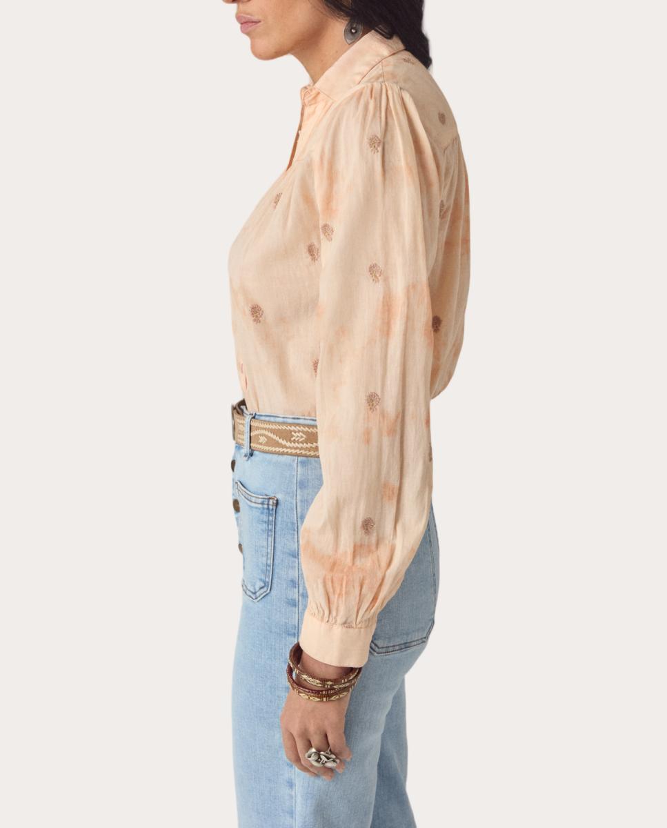 Camisa Rani de Algodão Coral-4