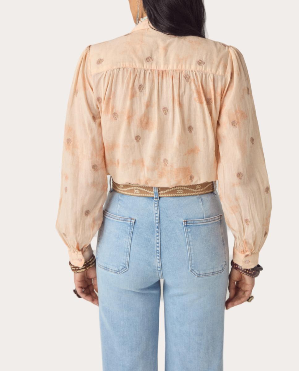 Camisa Rani de Algodão Coral-5