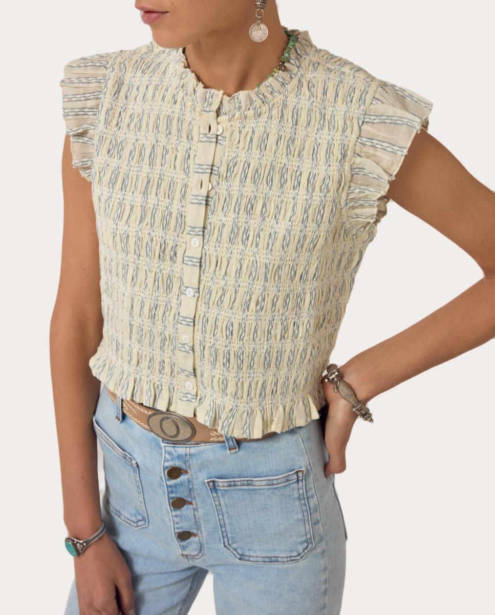 Blusa Omaris de Algodão Cru-3