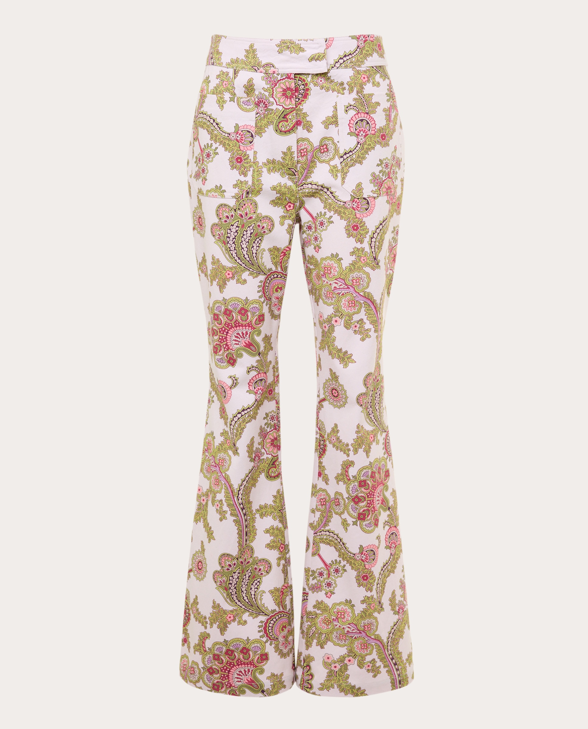 Imagen 0 de Pantalón flare Oriana de algodón Blanco