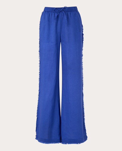Pantalon recto de lino