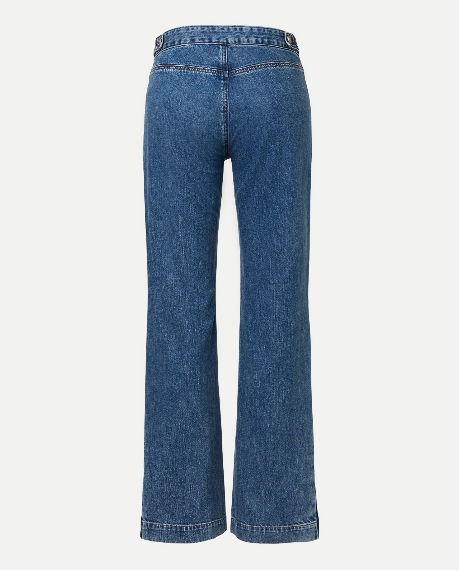 Jeans Inés de Algodão Azul-2