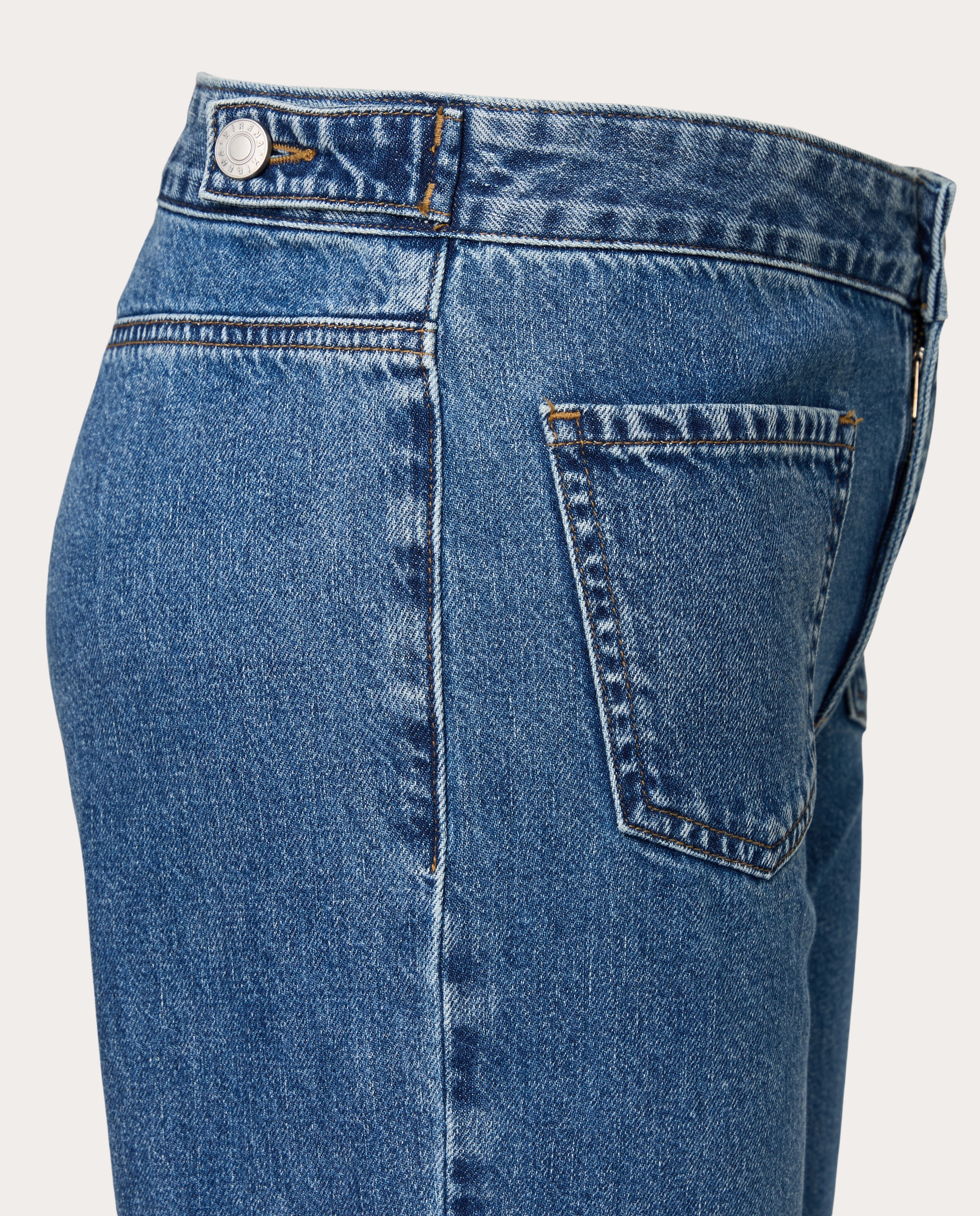 Jeans Inés de Algodão Azul-5
