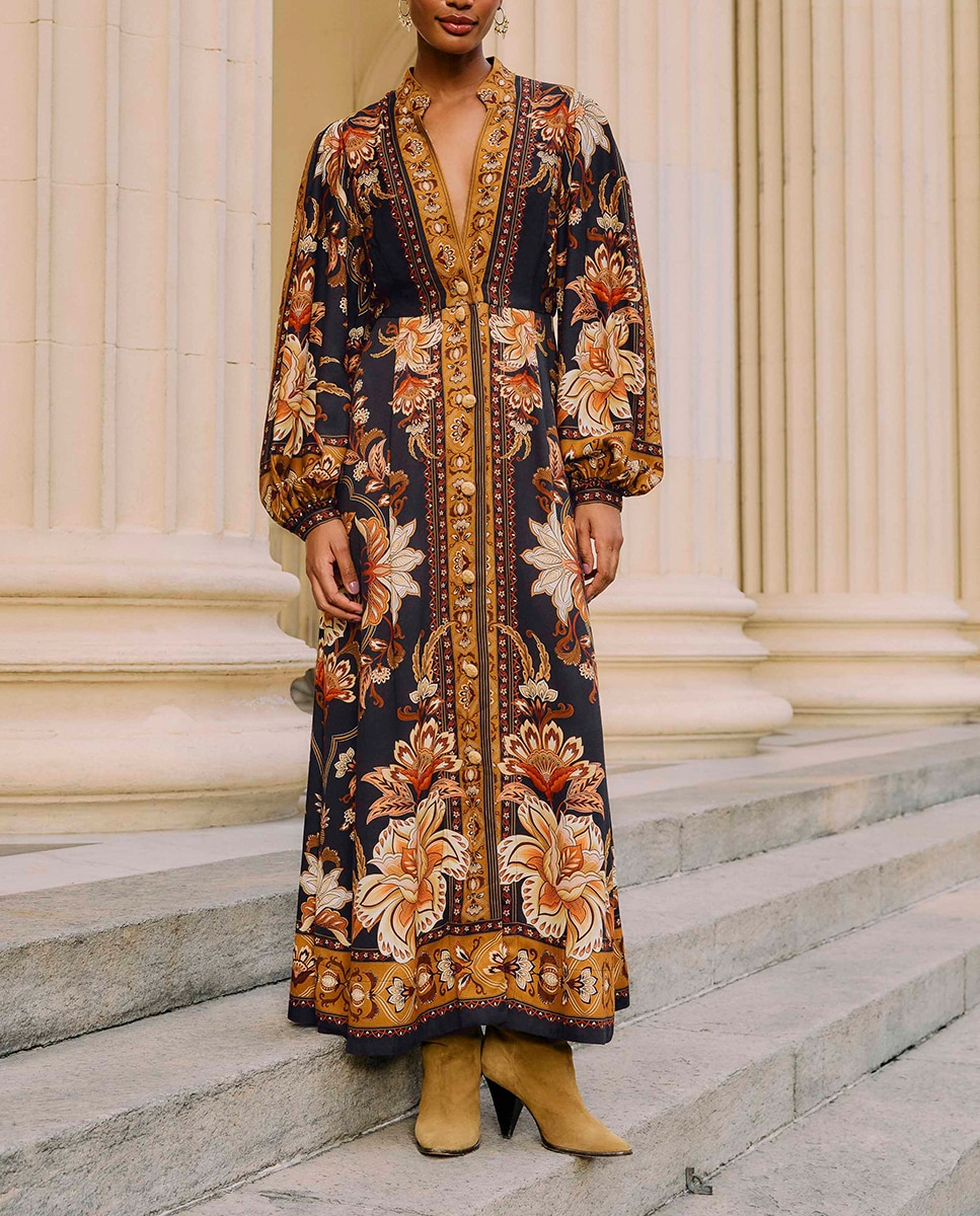 Vestido comprido Multicolor-3