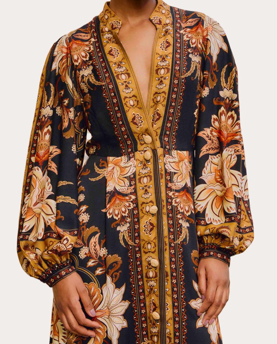 Vestido comprido Multicolor-4
