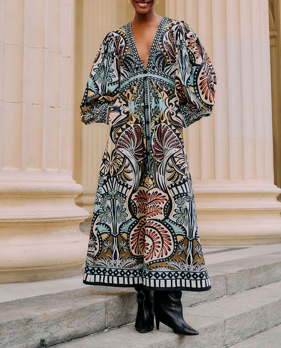 Vestido Comprido Balamana Multicolor-4