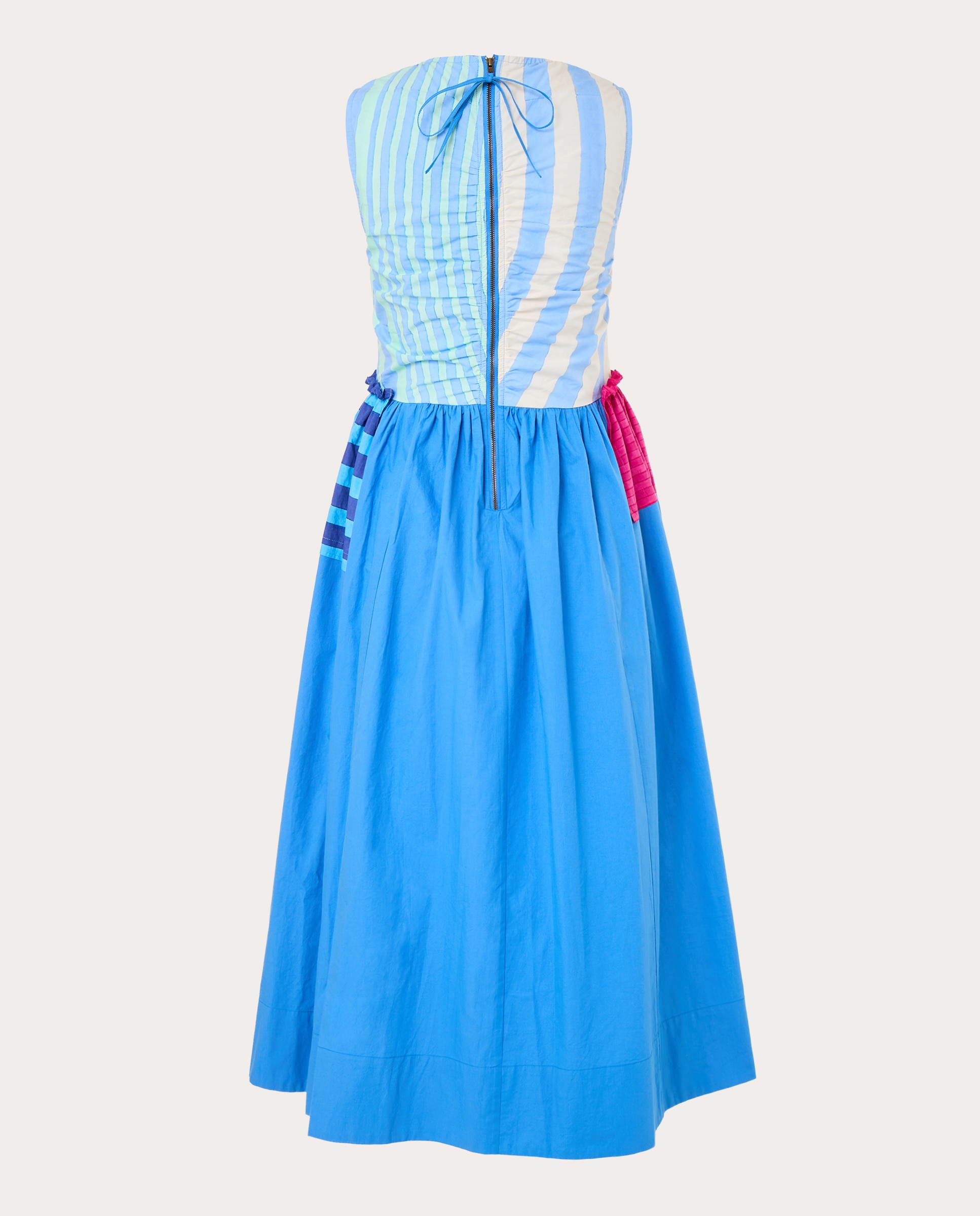 Vestido Midi de Lã de Algodão Multicolor-2