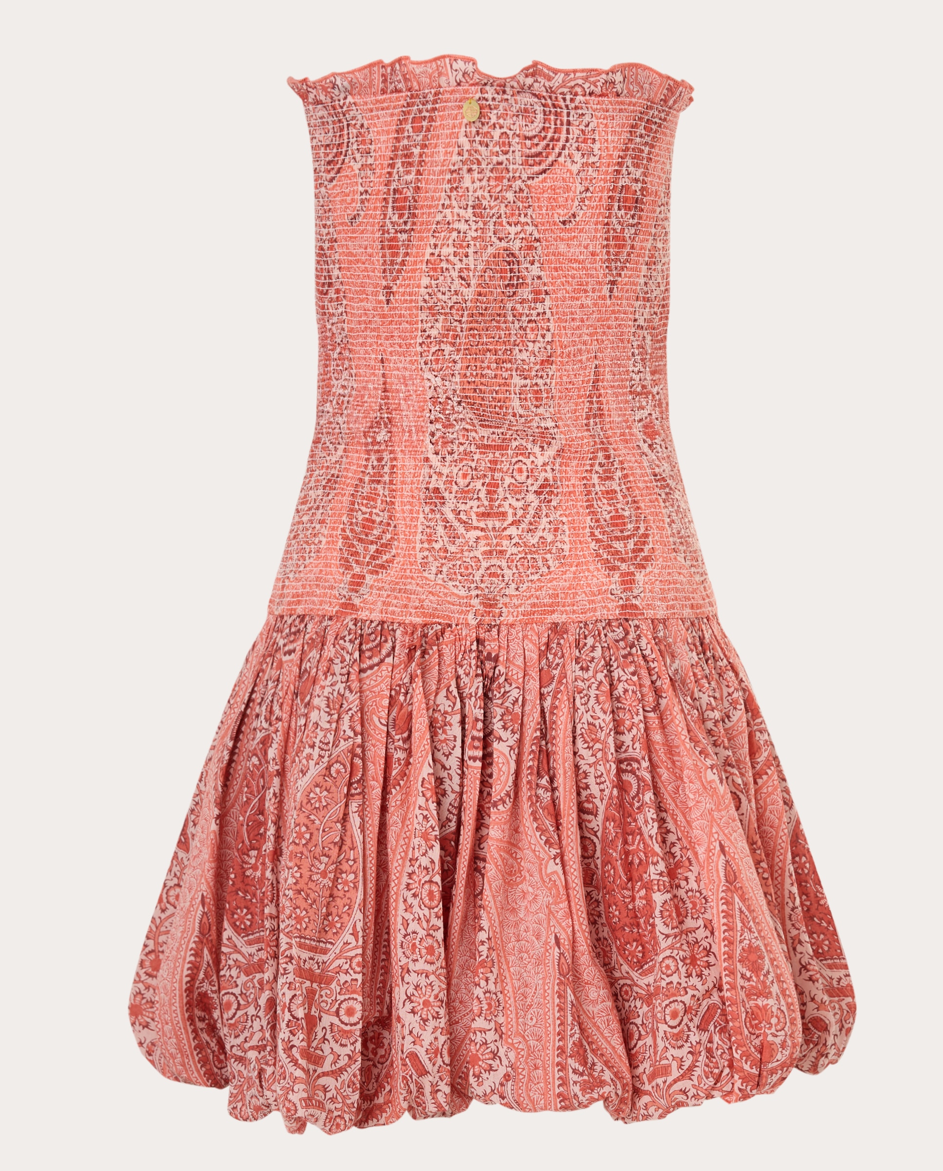 Vestido Curto Tajara de Algodão Coral-2