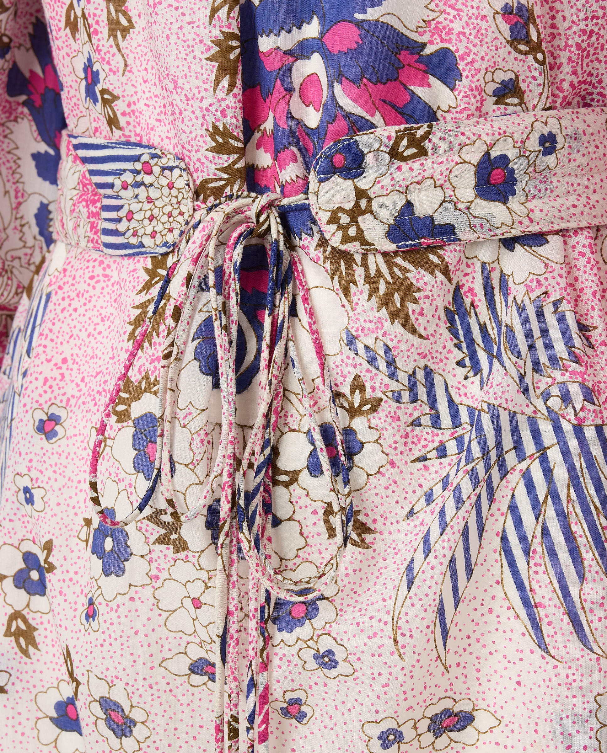 Vestido Comprido Amia de Algodão Rosa-3