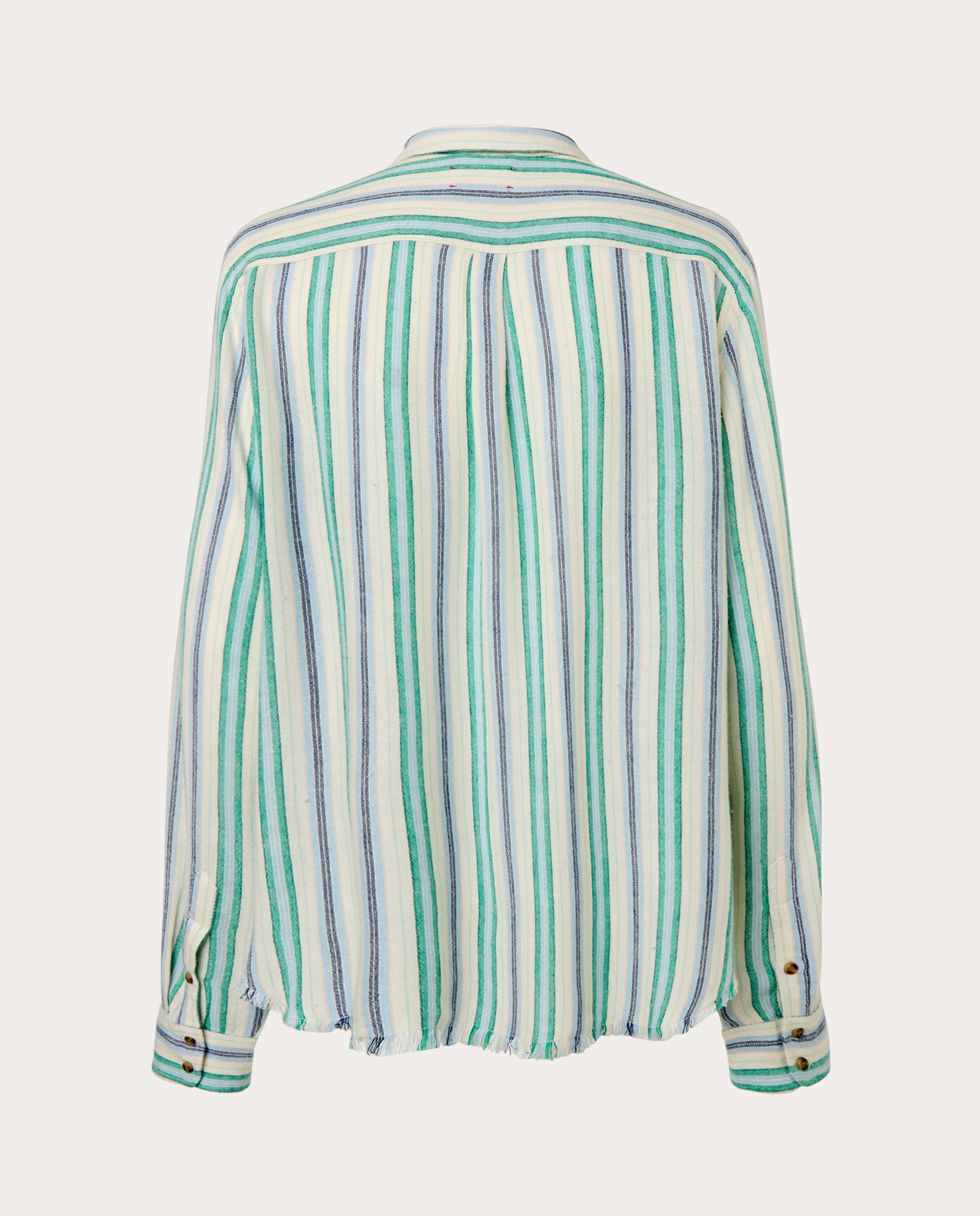 Camisa Bowie com Estampado às Riscas Azul-2