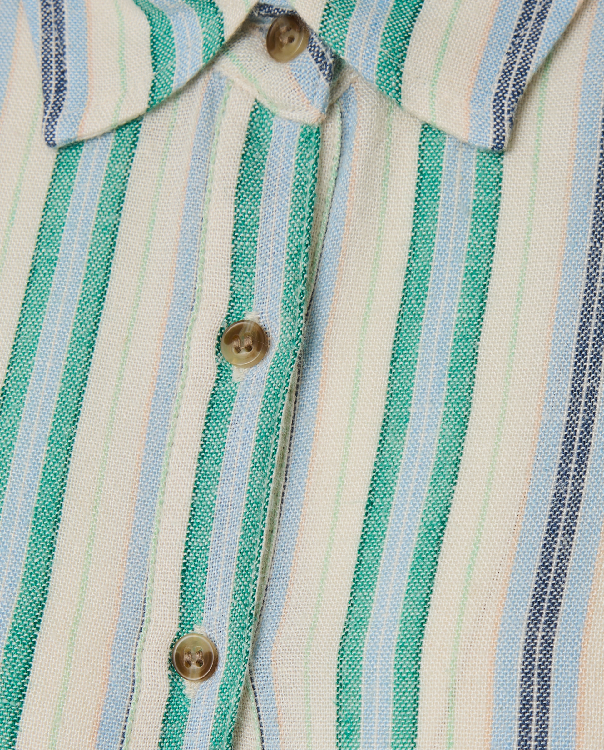 Camisa Bowie com Estampado às Riscas Azul-3
