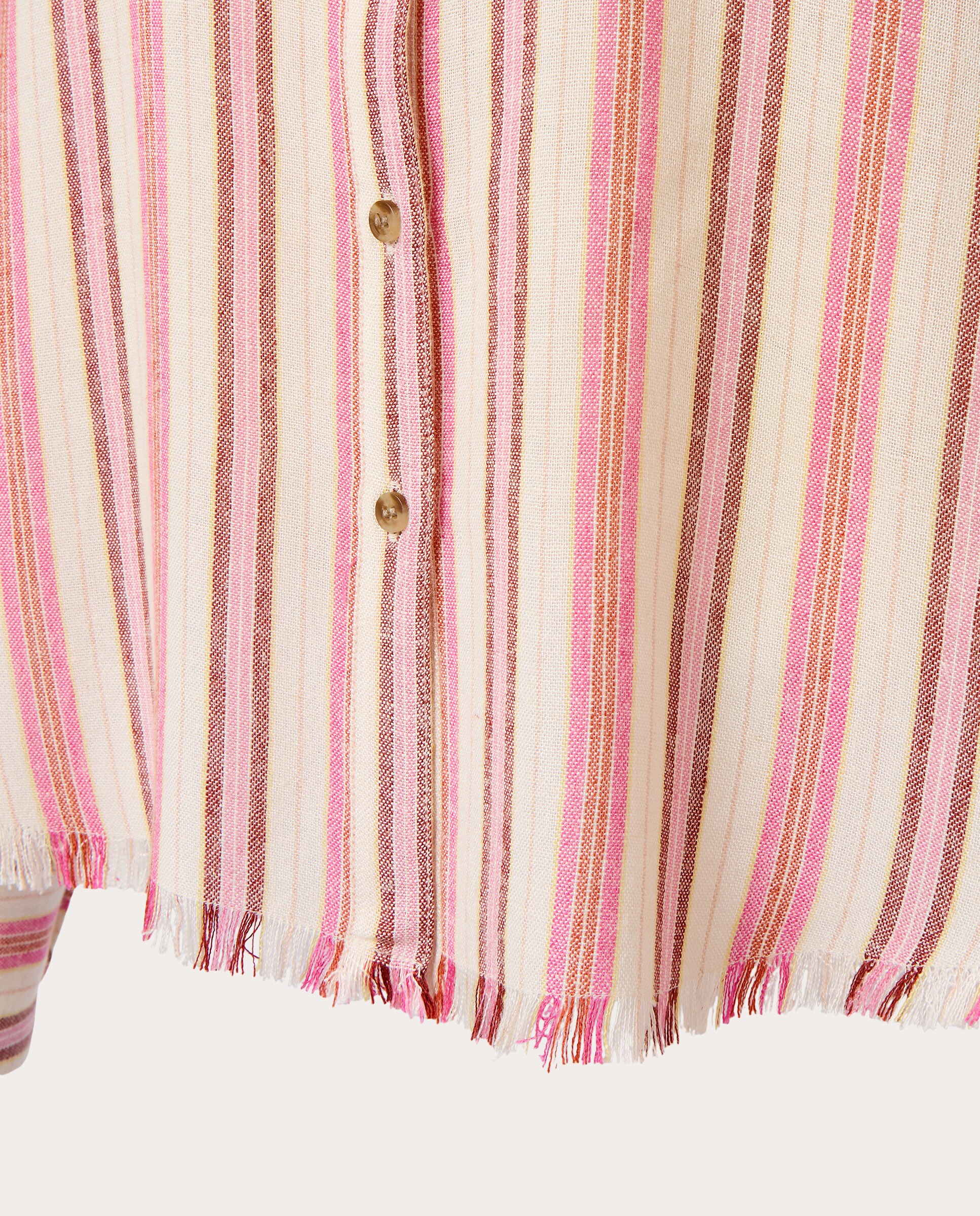 Camisa Bowie com Estampado às Riscas Rosa-4