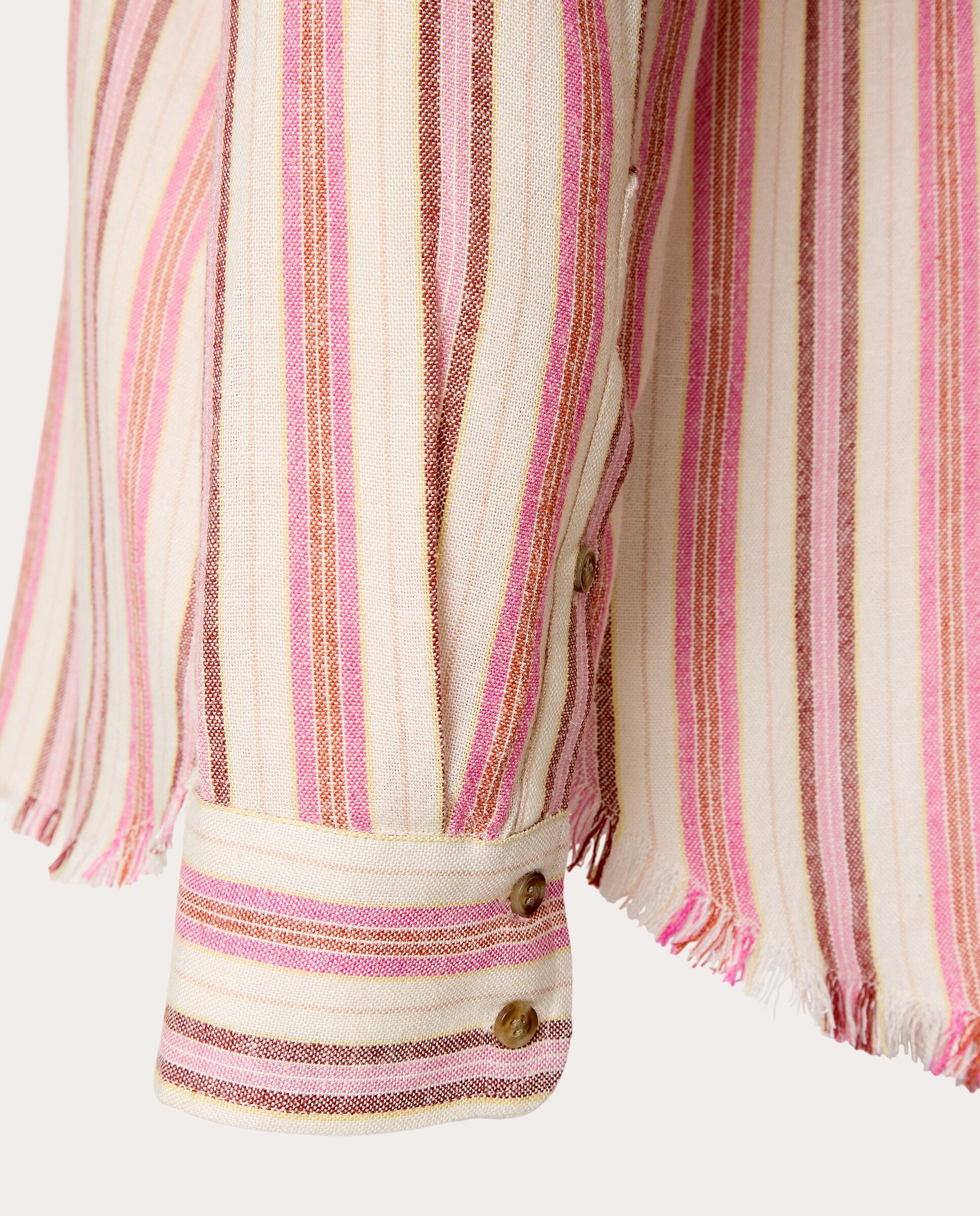 Camisa Bowie com Estampado às Riscas Rosa-5