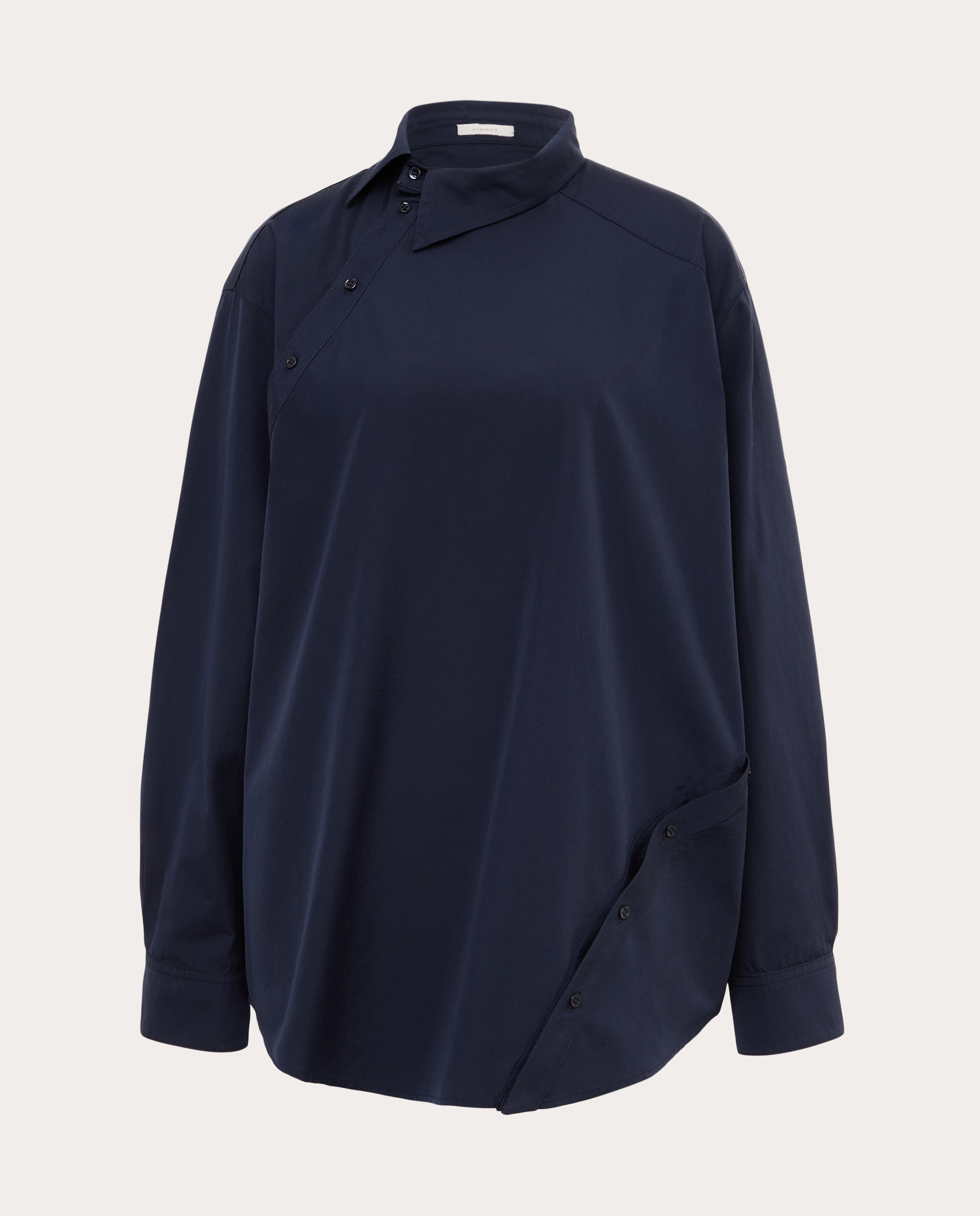 Imagen 0 de Camisa Papi de algodón con diseño envolvente Azul marino