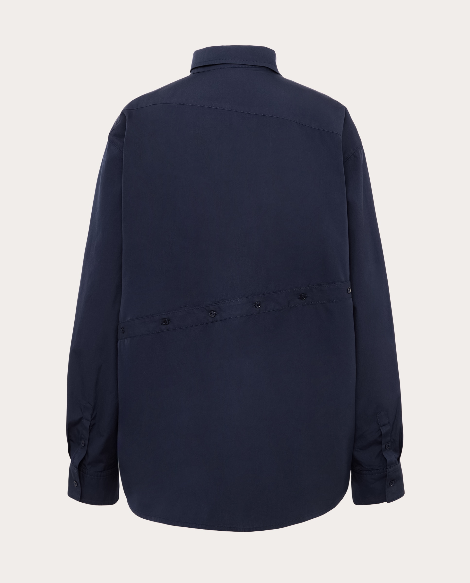 Camisa Papi de algodón con diseño envolvente - Azul marino Azul marino-2