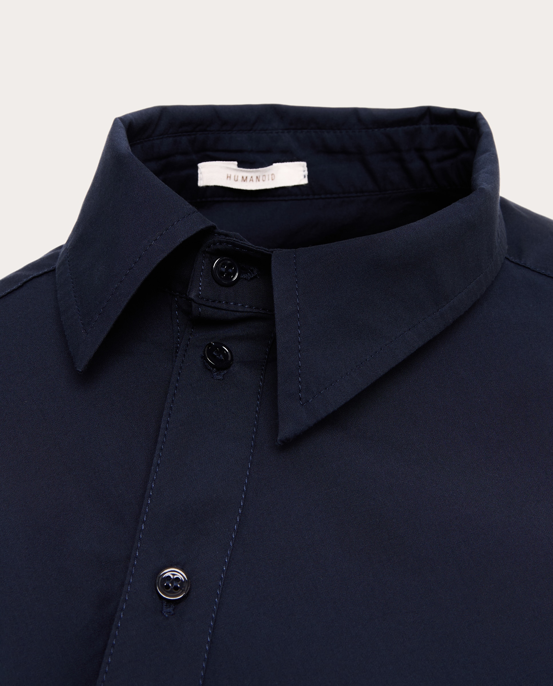 Camisa Papi de algodón con diseño envolvente - Azul marino Azul marino-3