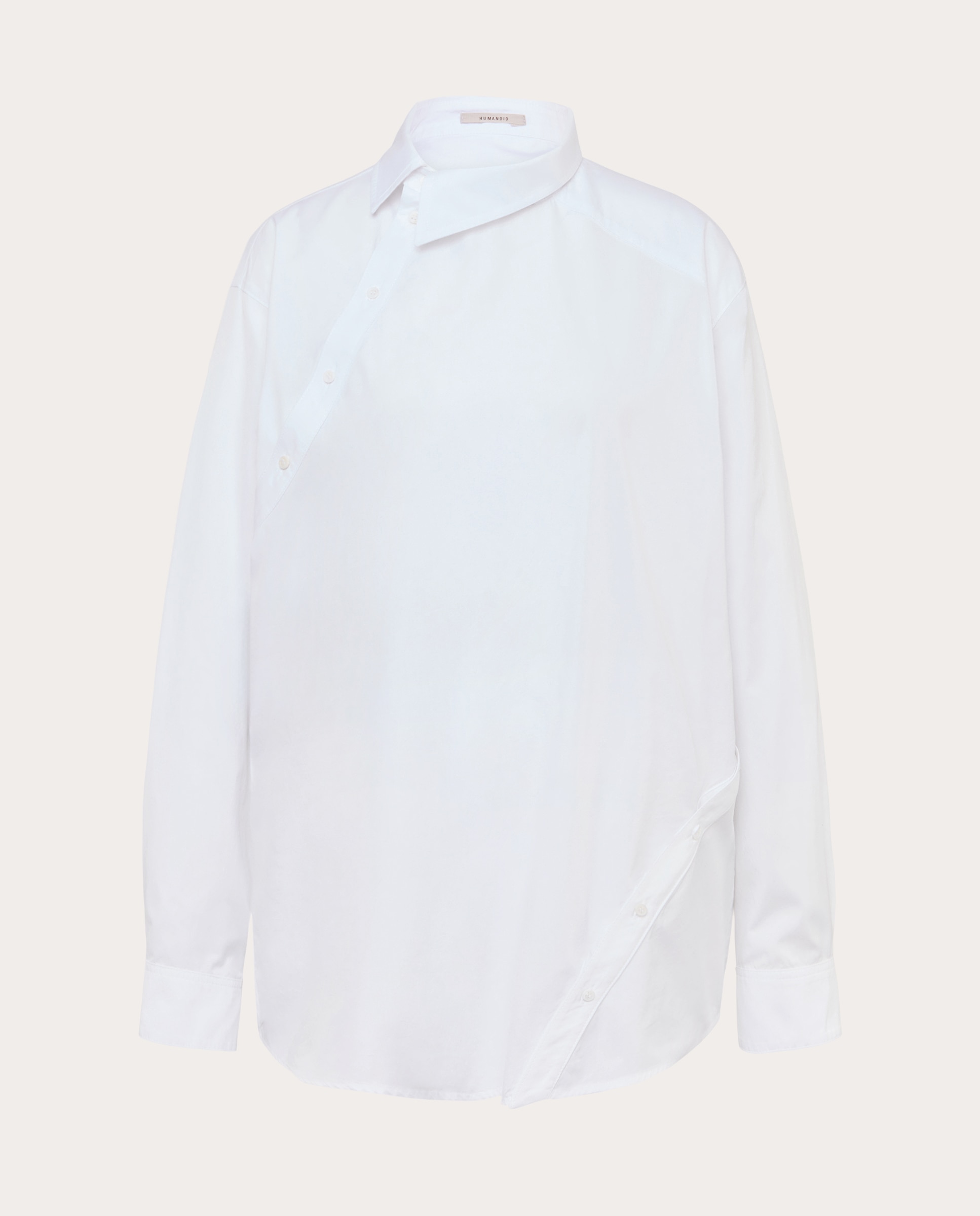 Imagen 0 de Camisa Papi de algodón con diseño envolvente Blanco