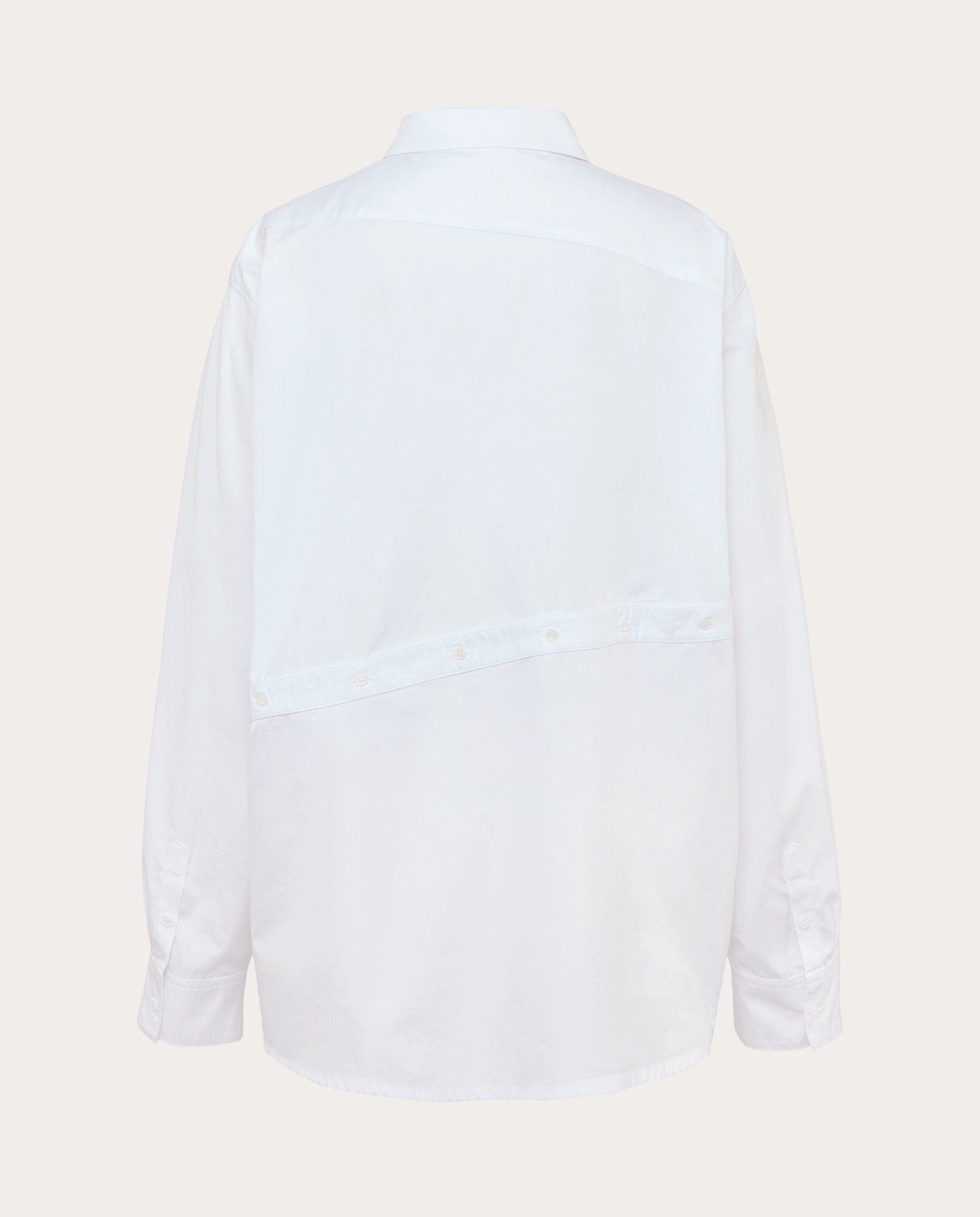 Camisa Papi de algodón con diseño envolvente - Blanco Blanco-2