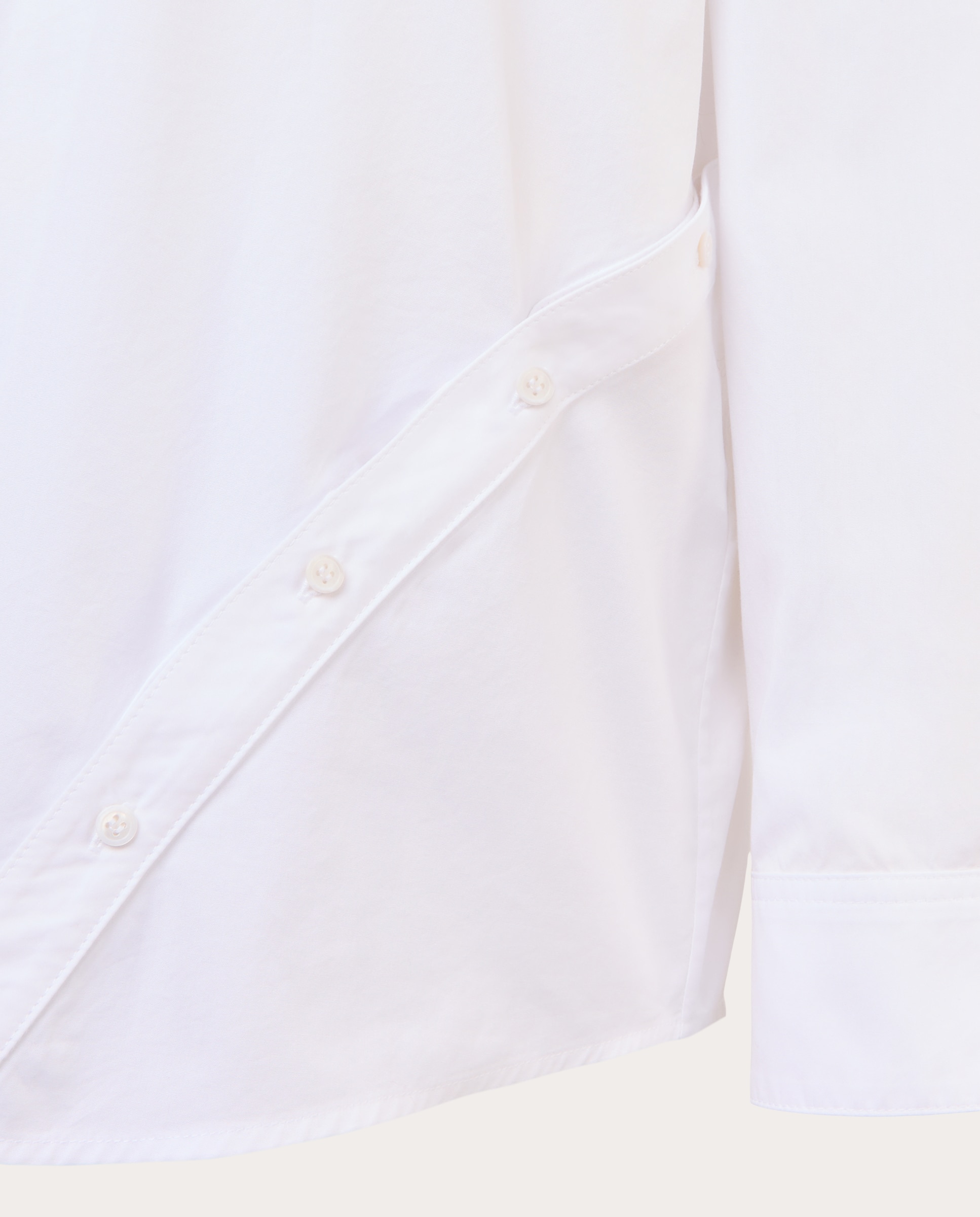 Camisa Papi de algodón con diseño envolvente - Blanco Blanco-4