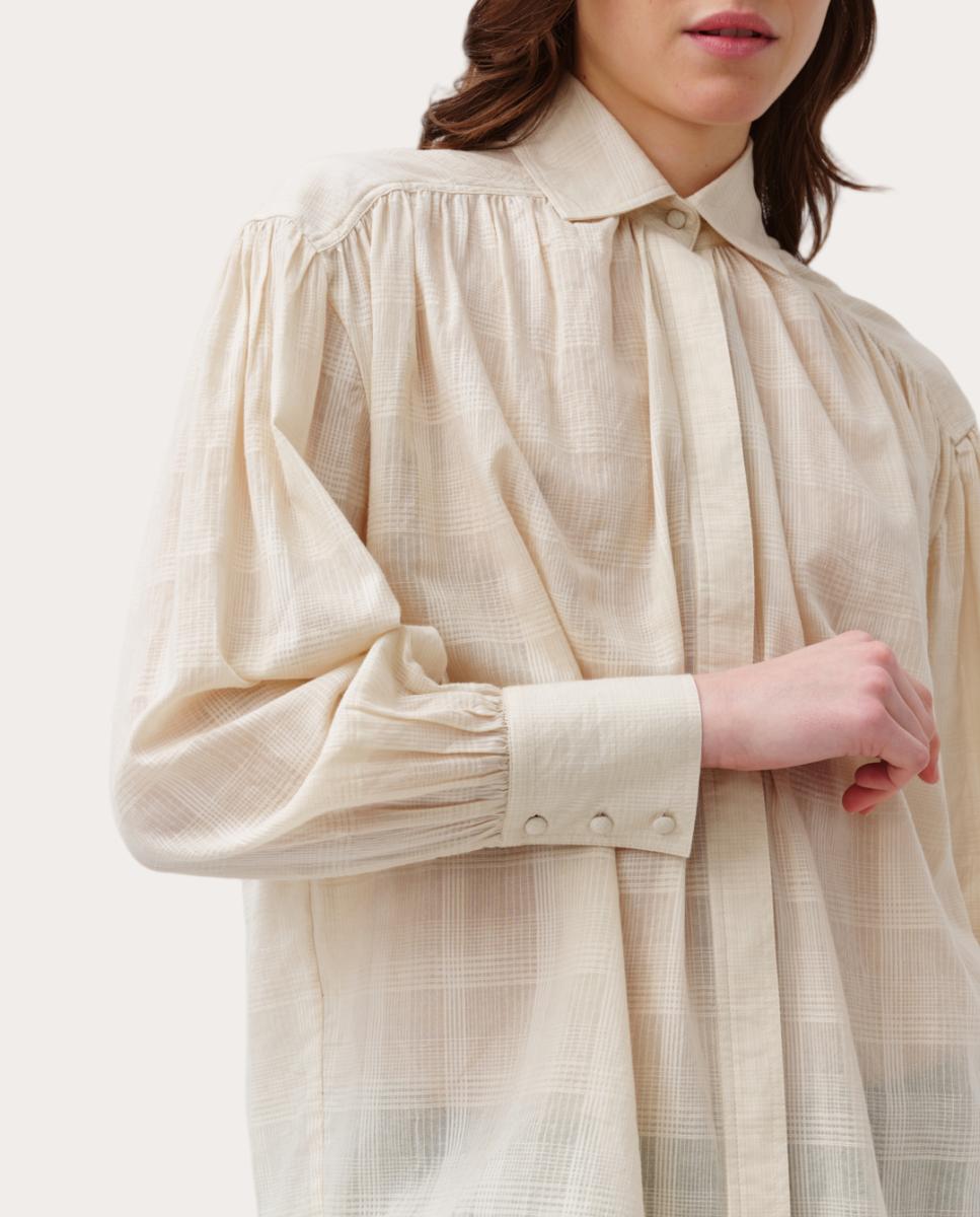 Camisa Carina de Algodão Cru-3