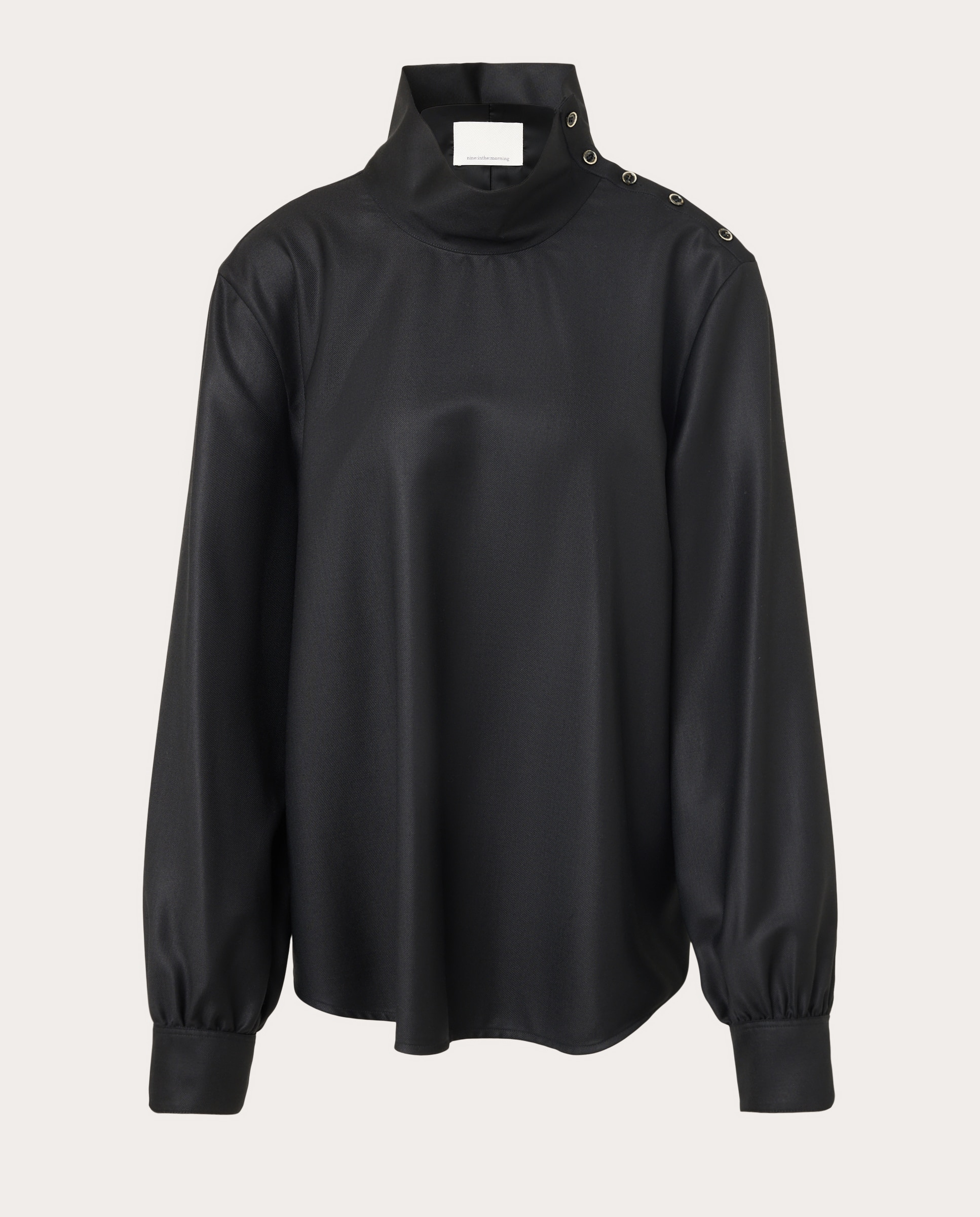 Imagen 1 de Blusa de cuello alto Negro