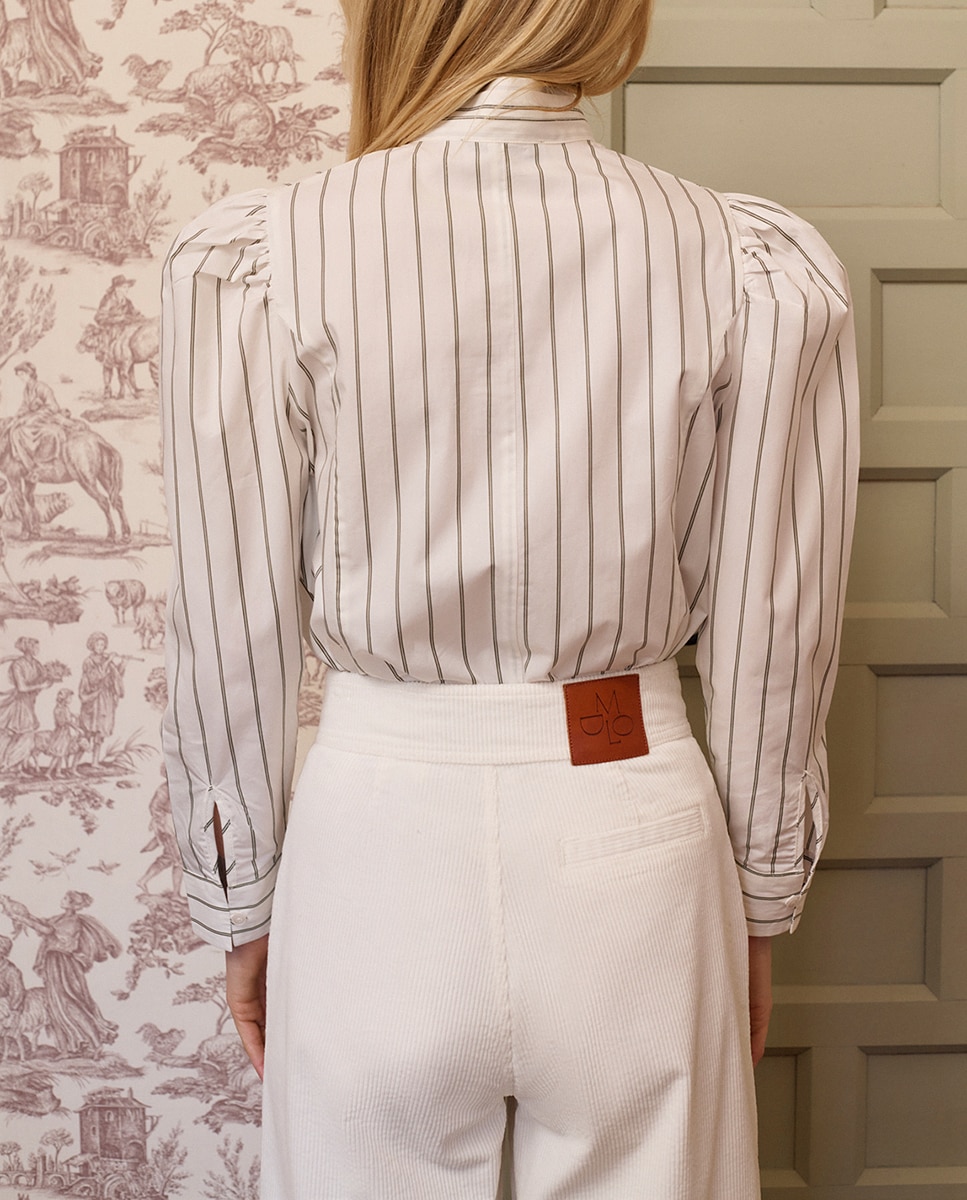 Camisa Iza de algodón - Kaki Kaki-4