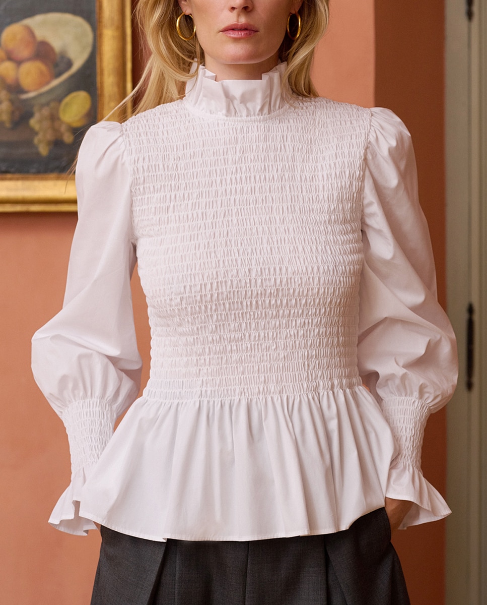 Camisa Aleria de Algodão Branco-2