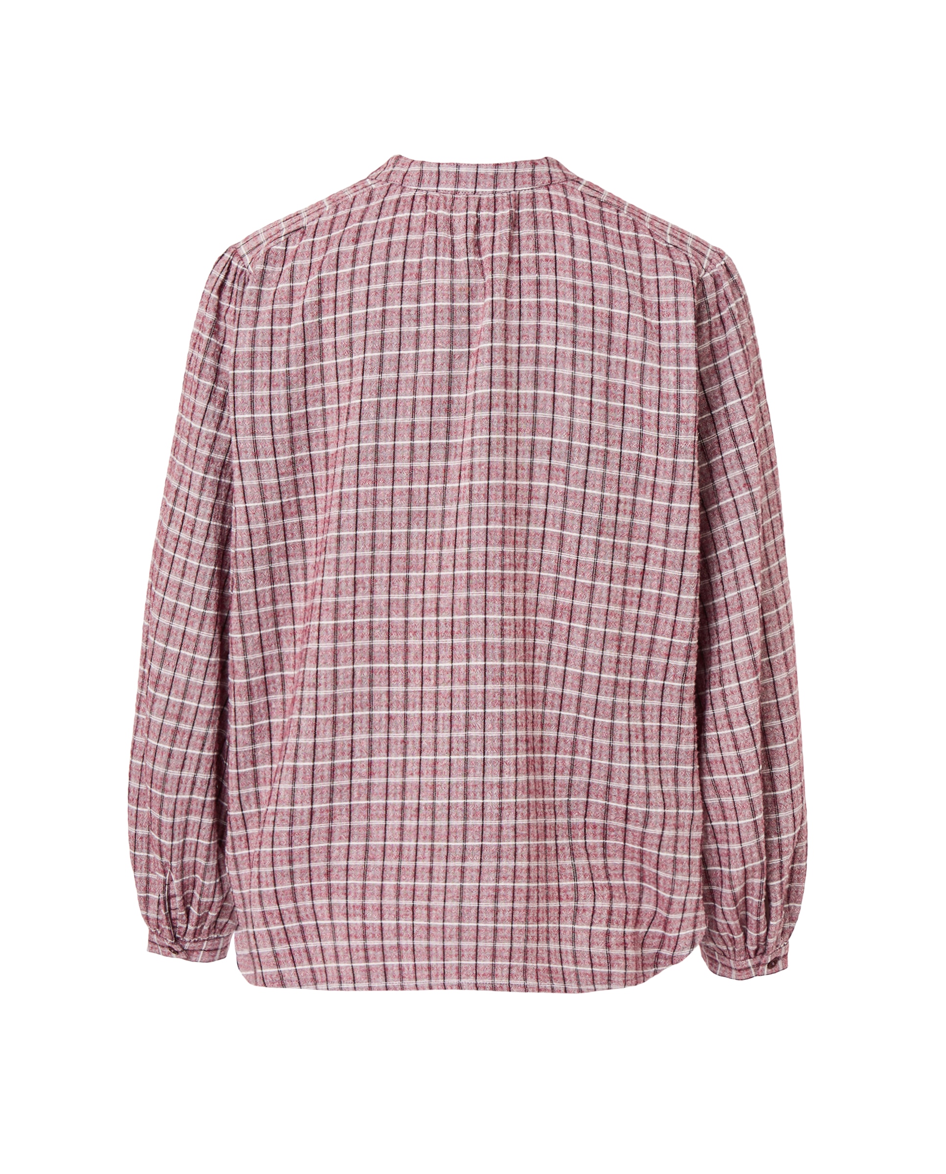 Camisa Vera aos Quadrados Grená-2