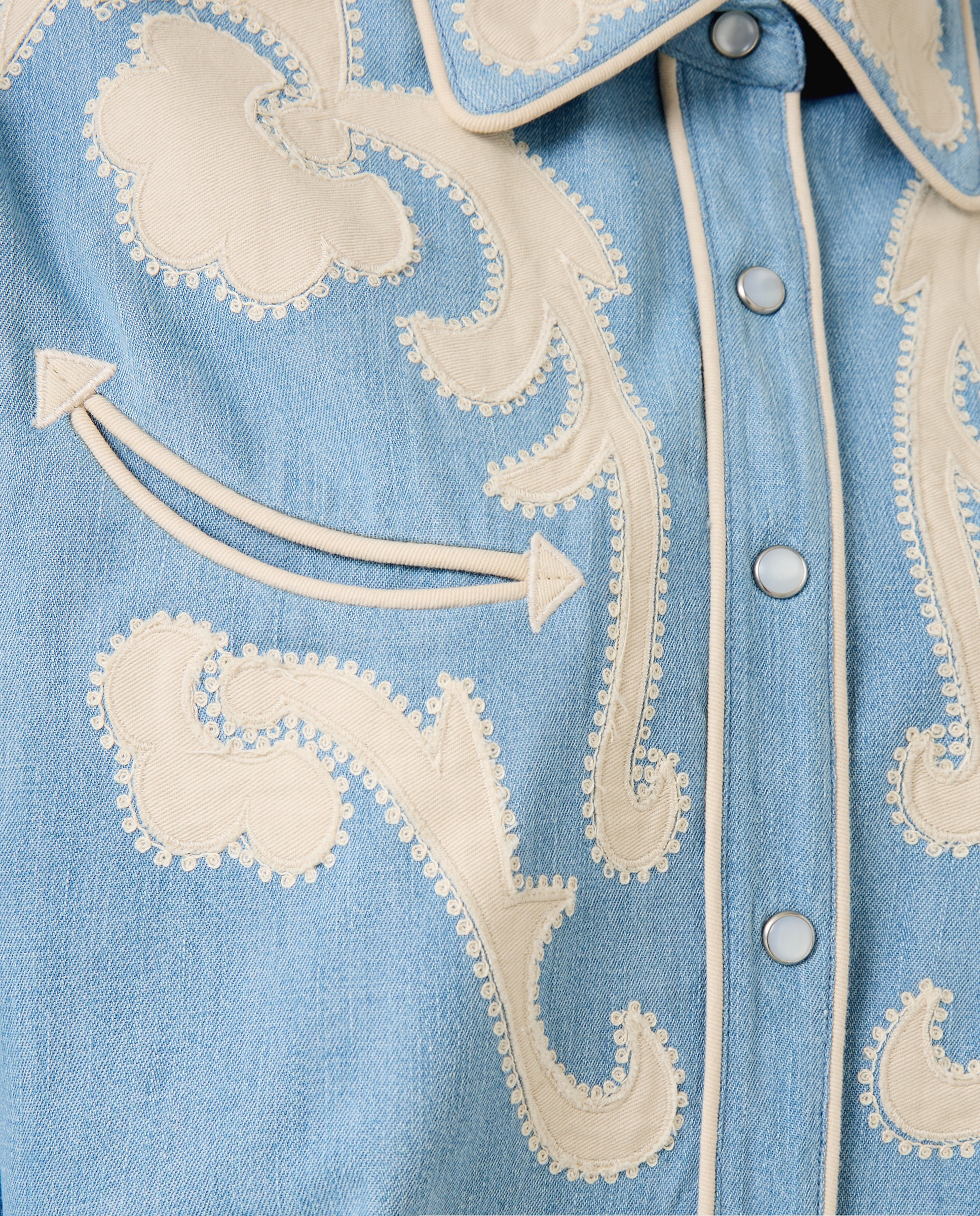 Camisa denim Frankie - Azul claro Azul claro-5