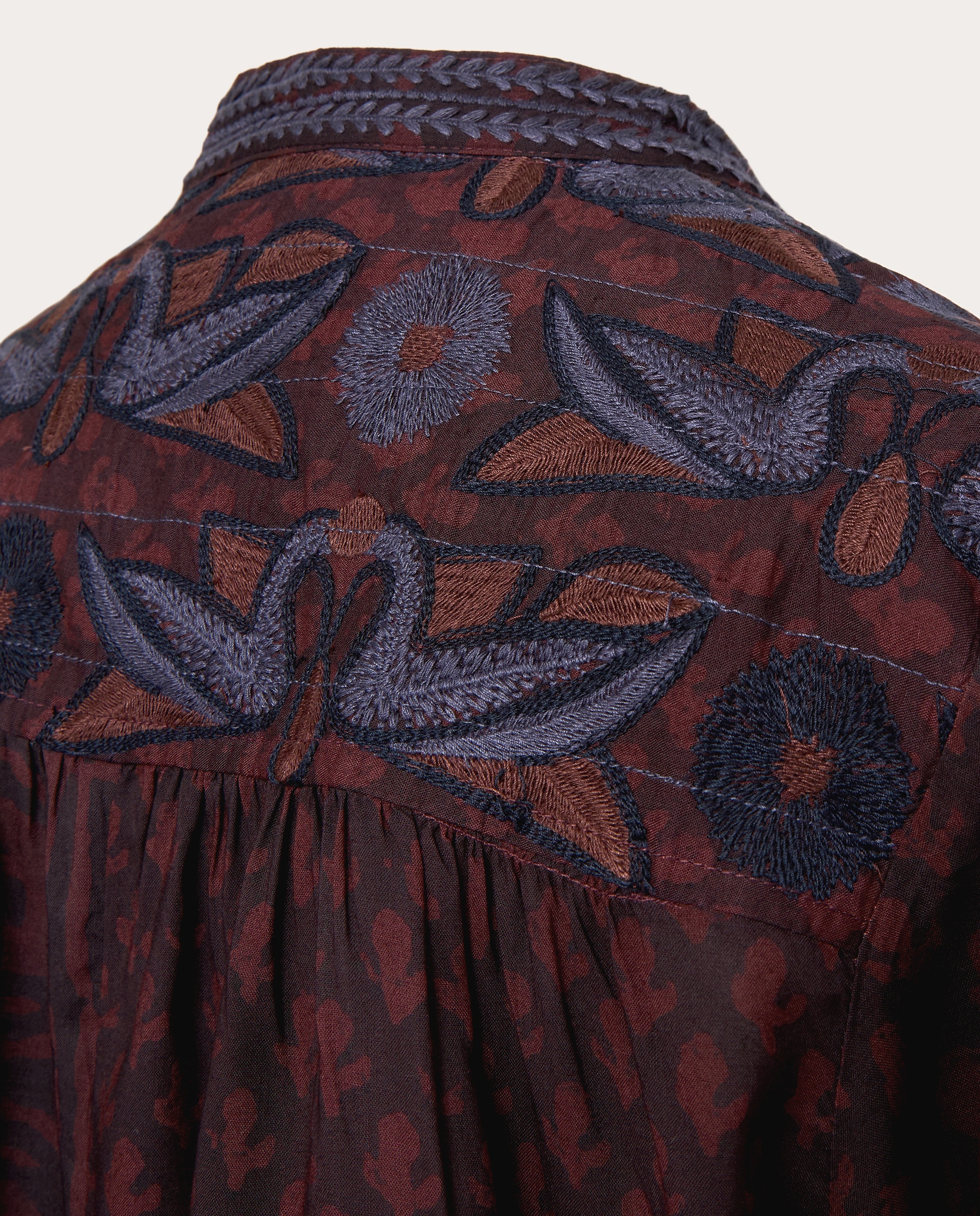 Blusa Marie estampada - Burdeos Burdeos-5