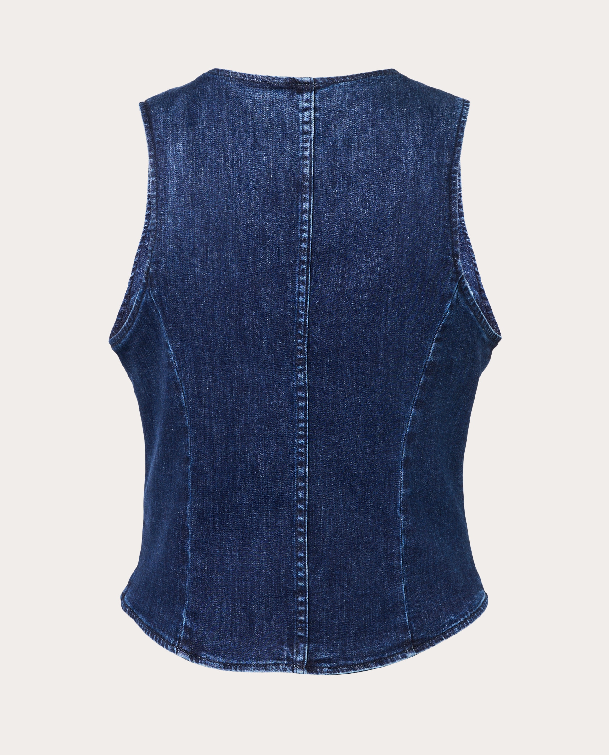 Imagen 2 de Chaleco denim entallado - Azul Azul