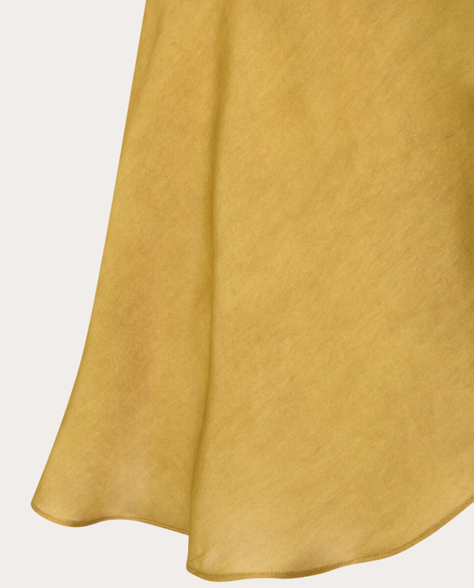 Top Seline de seda Mostaza-3