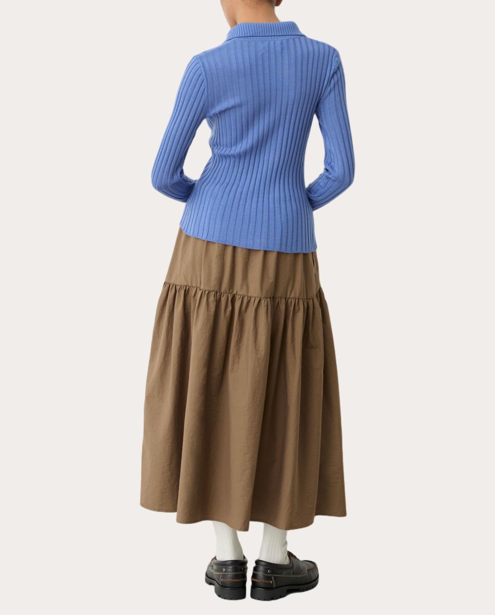 Falda Aline pull on - Marrón Marrón-3