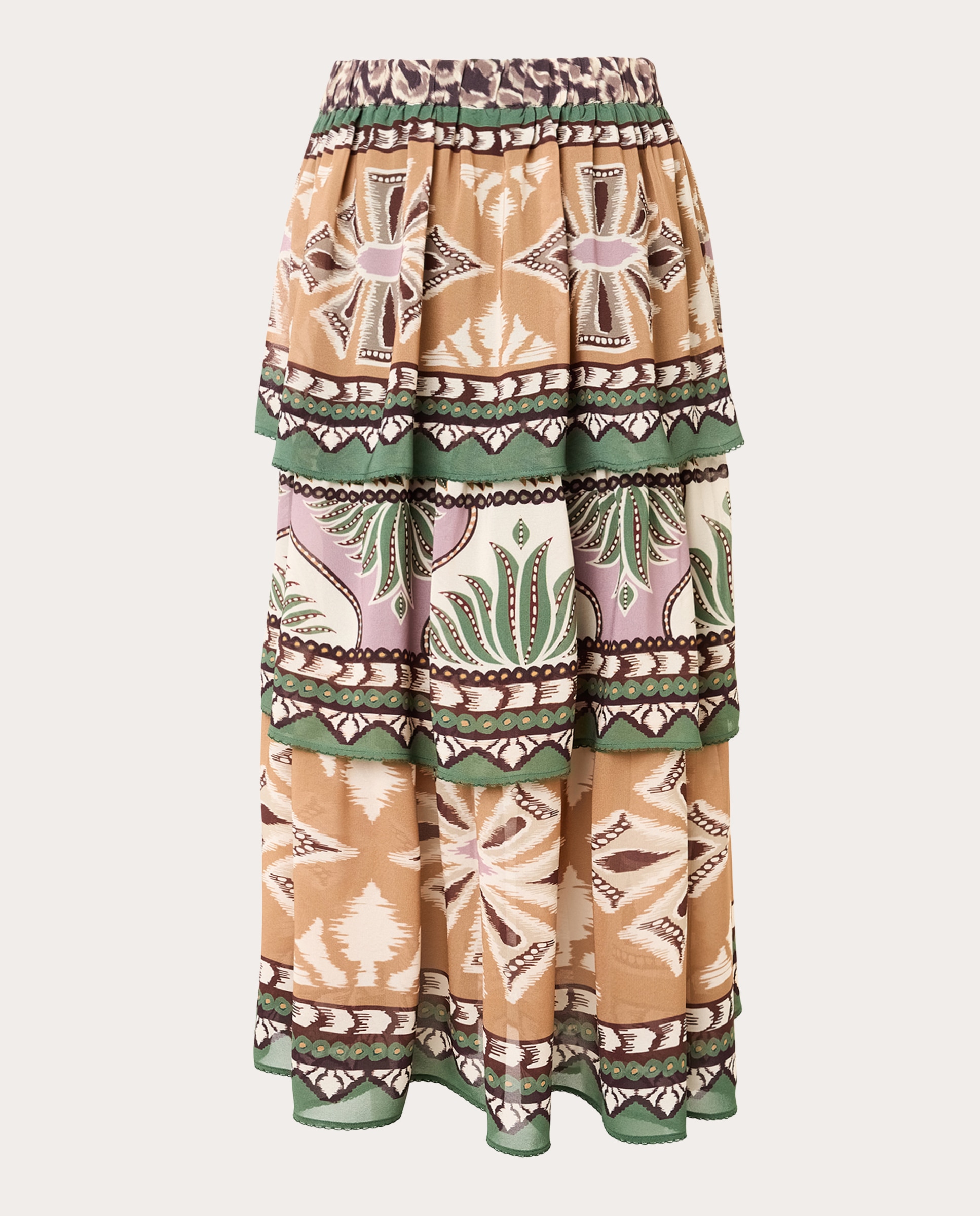 Vestido maxi Sand Foliage Sketch - Beige Beige-2