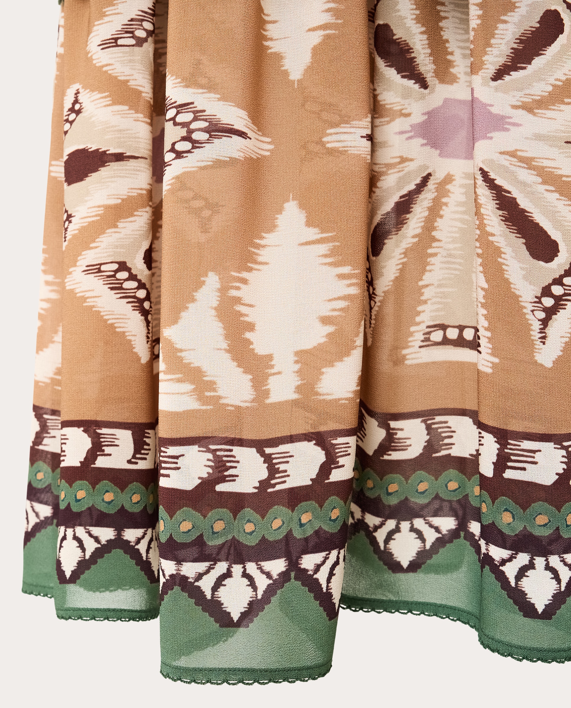 Vestido maxi Sand Foliage Sketch - Beige Beige-3