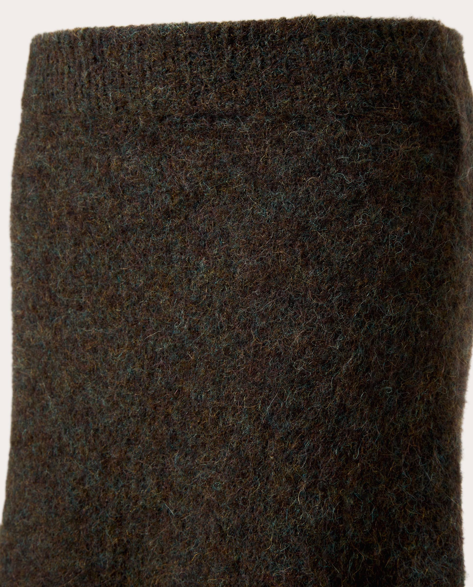 Falda Abel de alpaca y punto - Marrón Marrón-3