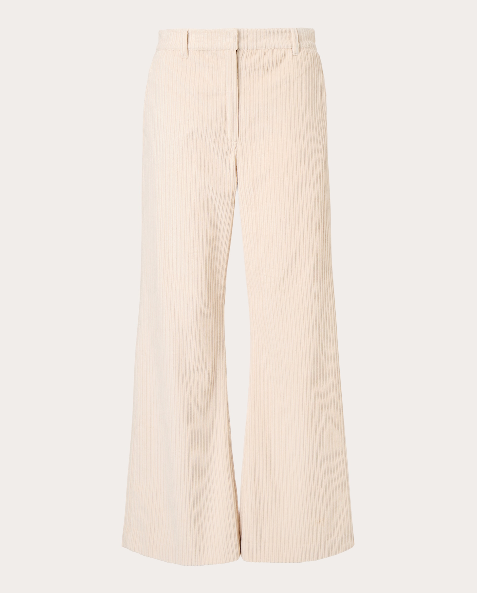 Imagen 0 de Pantalón de terciopelo bordado Crema