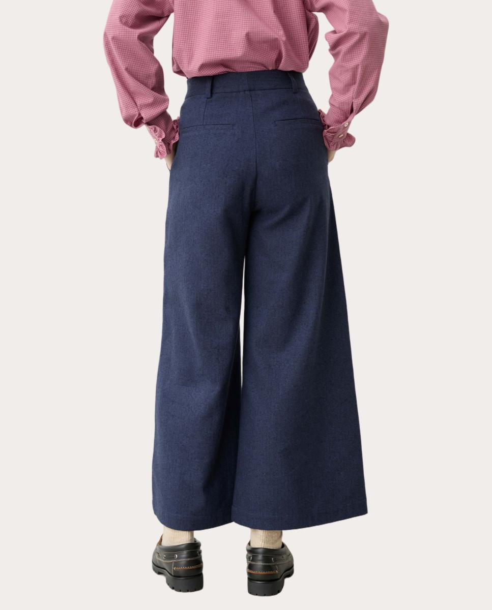 Pantalón Clyde de cintura alta - Azul Azul-3