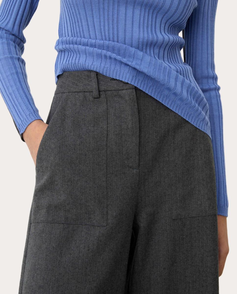 Pantalón Clyde de cintura alta - Gris Gris-3