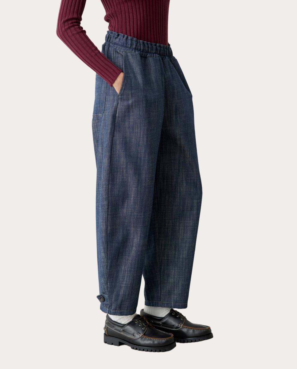 Pantalón balloon Luna denim - Azul Azul-2