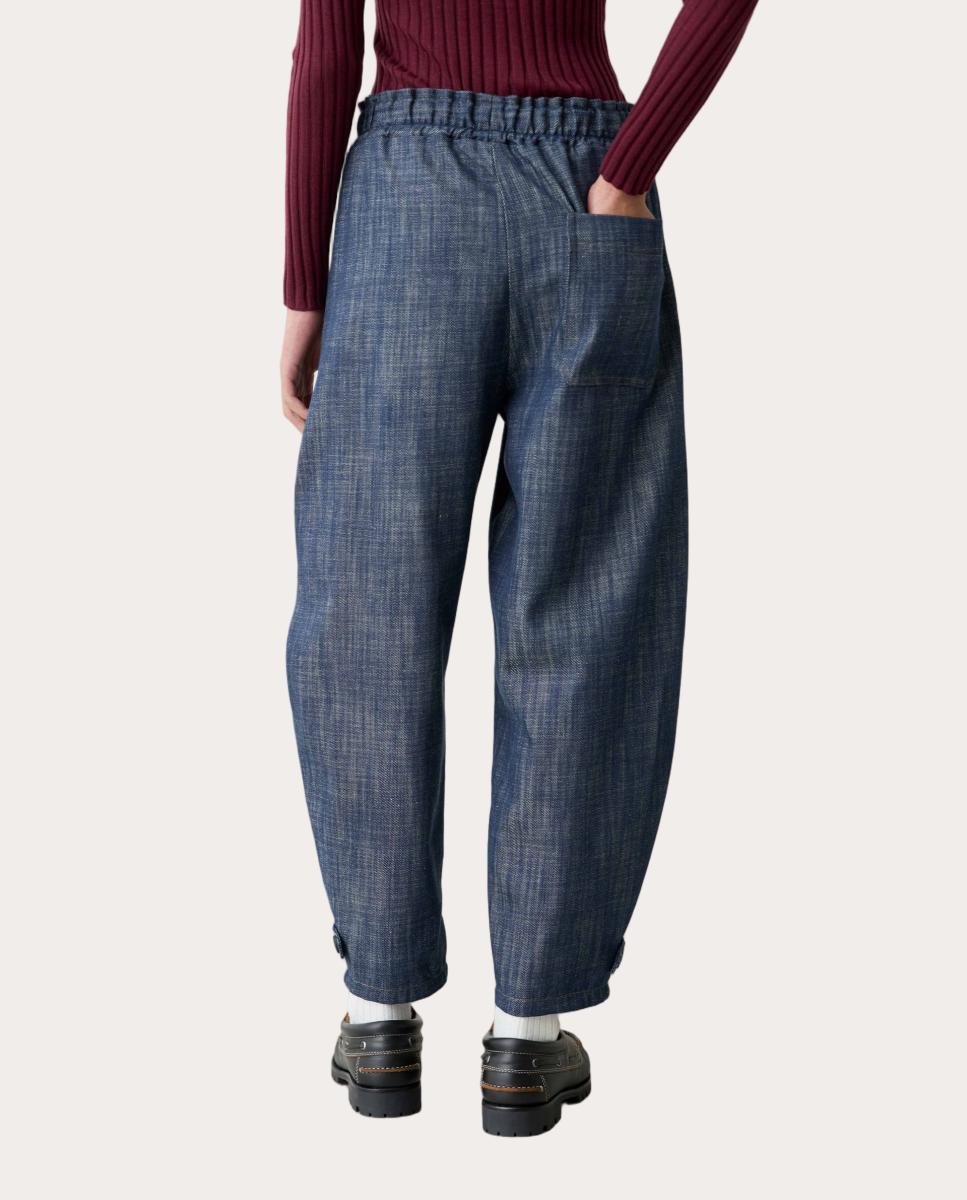 Pantalón balloon Luna denim - Azul Azul-3