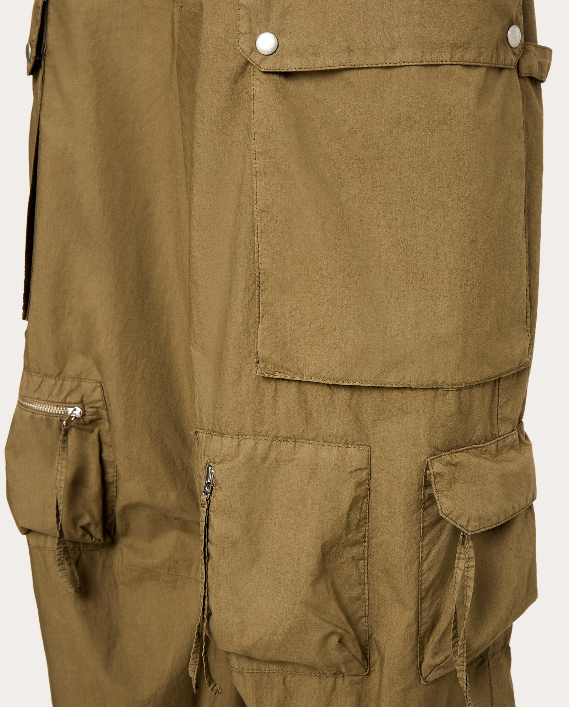 Pantalón Woe de algodón con bolsillos cargo - Marrón Marrón-3