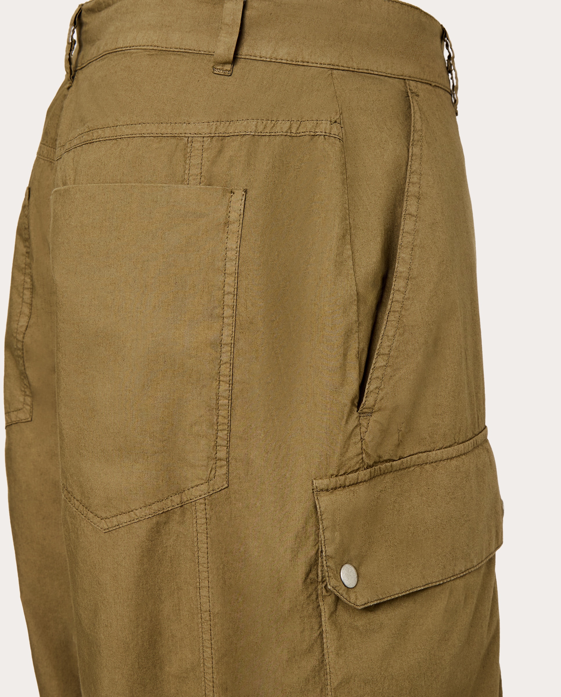 Pantalón Woe de algodón con bolsillos cargo - Marrón Marrón-4